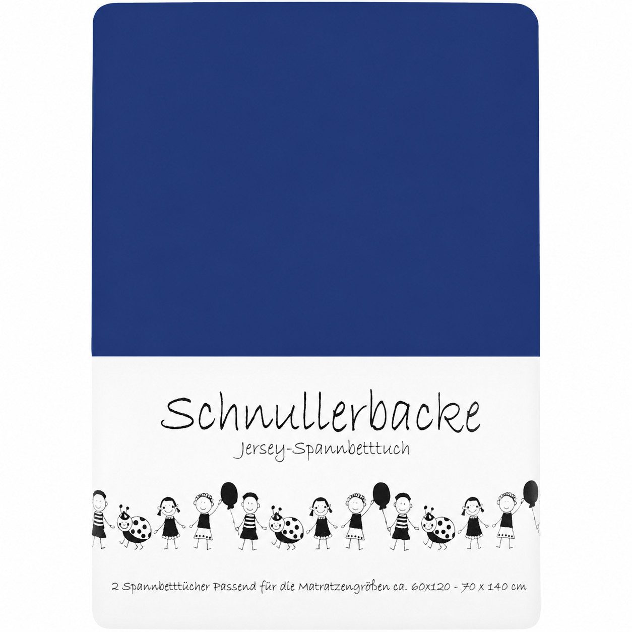 KK Shopping Bettwäsche 2er Set Baby Jersey Spannbetttuch 60x120 cm - 70x140 cm Blau Baumwolle, 1 teilig