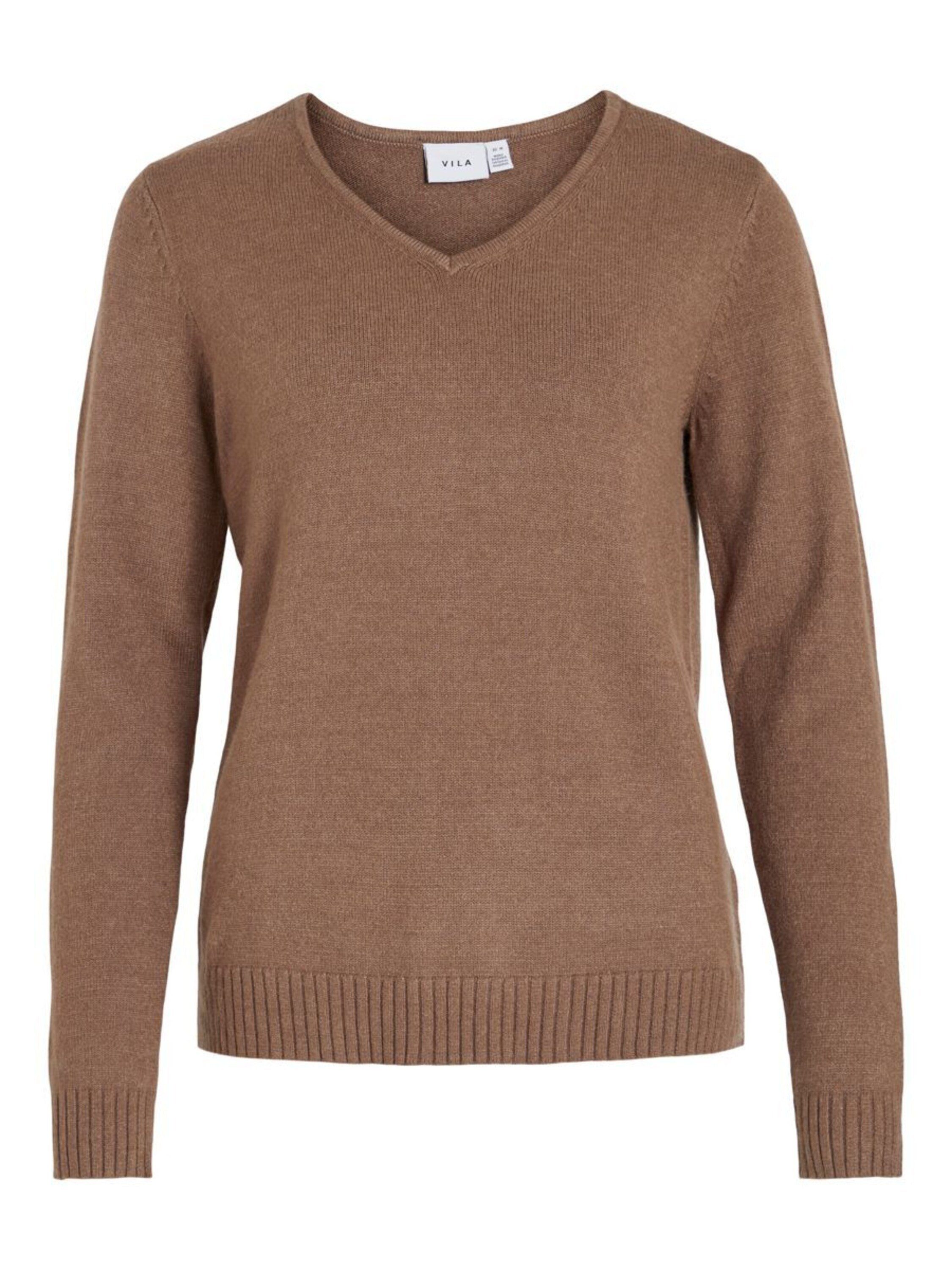 Vila Strickpullover (1-tlg) Plain/ohne Details