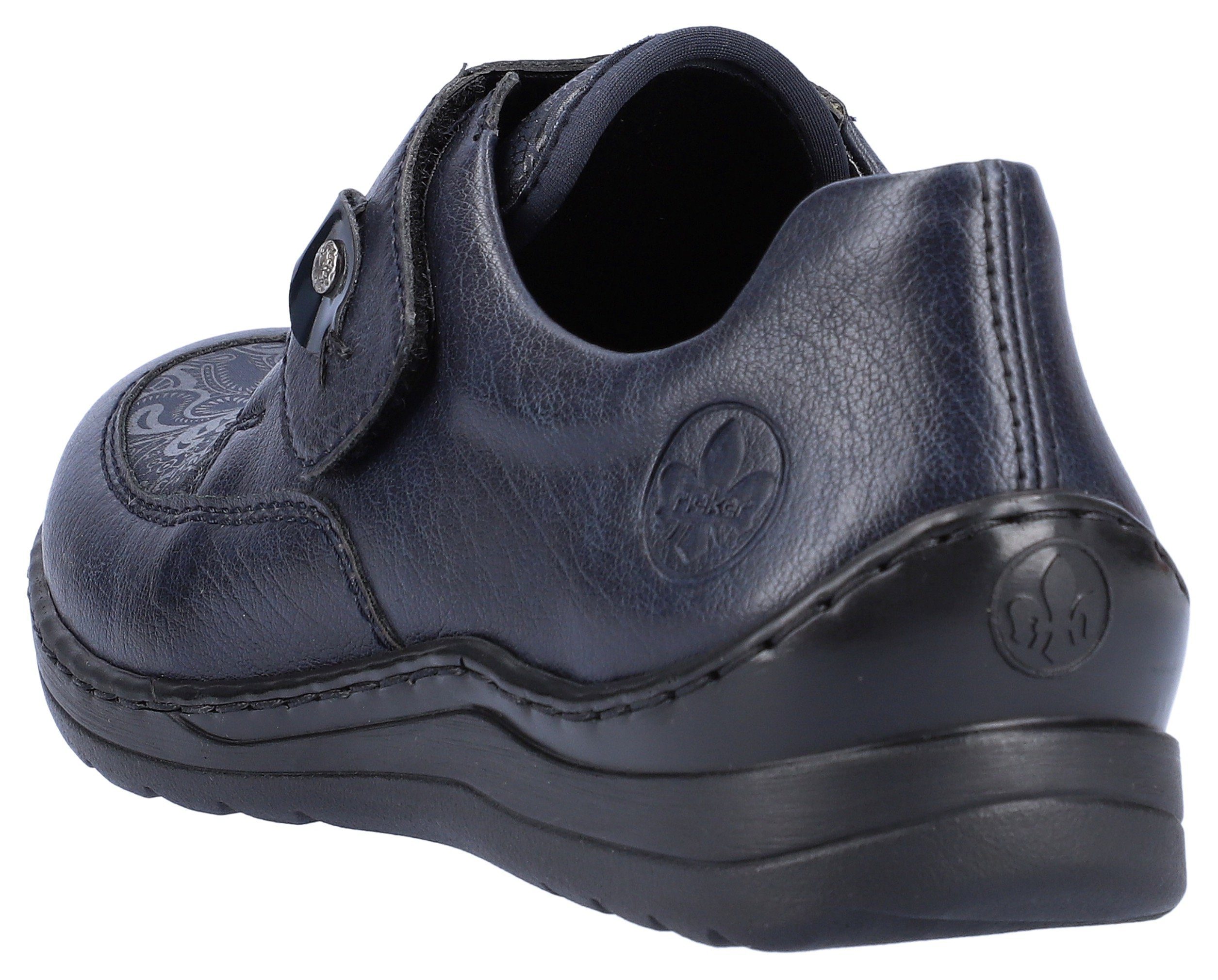 dezentem Klettschuh Paisley-Muster mit Rieker