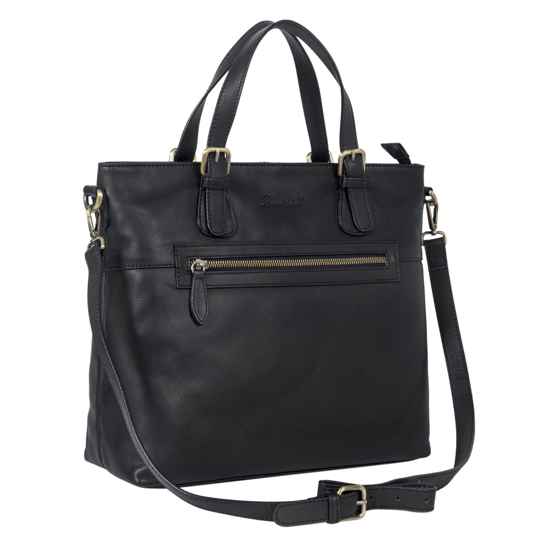 Benthill Handtasche Damen Echt Leder Handtasche Frauen Henkeltasche Vintage Umhängetasche, Schultergurt / Umhängegurt Reißverschlussfach