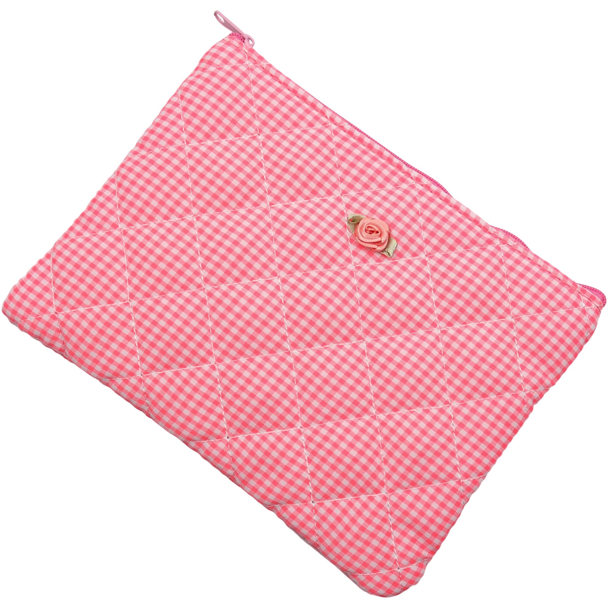 MIRROSI Kosmetiktasche klein, weich und vielseitig, gepolsterte Stoff (auch als Make-Up-Tasche oder Beautycase), Kosmetikbeutel ca.20x15cm, wunderschönes Design