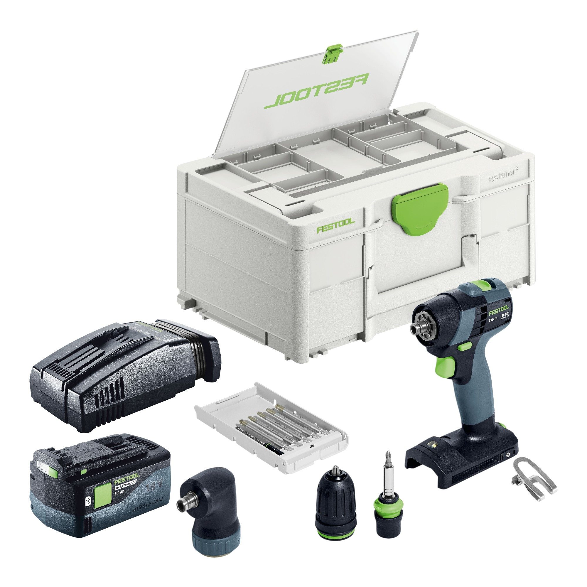 FESTOOL Akku-Schrauber Festool TXS 18-Basic-Set Akku Bohrschrauber 18 V 40 Nm Brushless (577