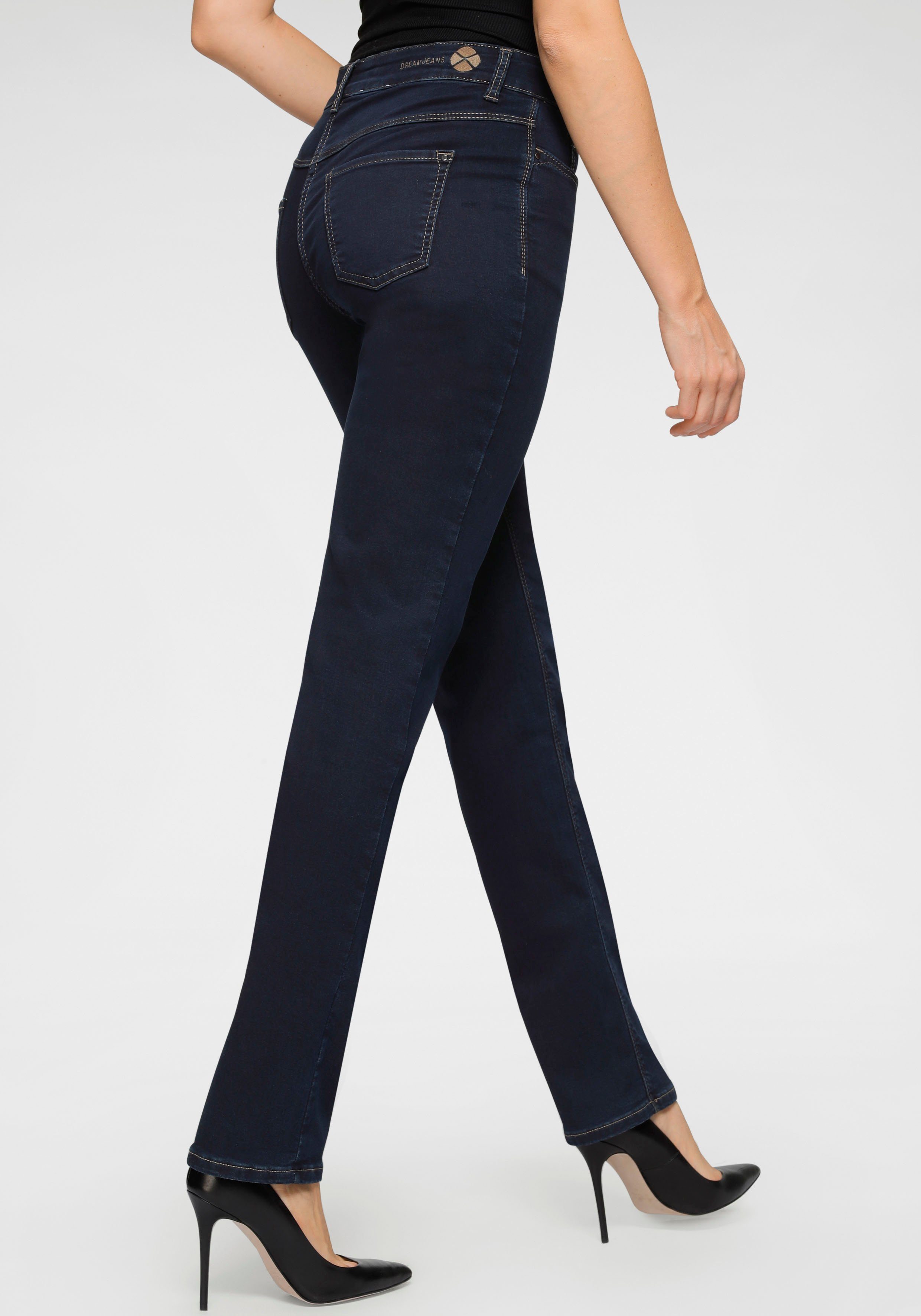 Stretch-Jeans dark für perfekten Sitz den Dream mit blue used MAC Stretch