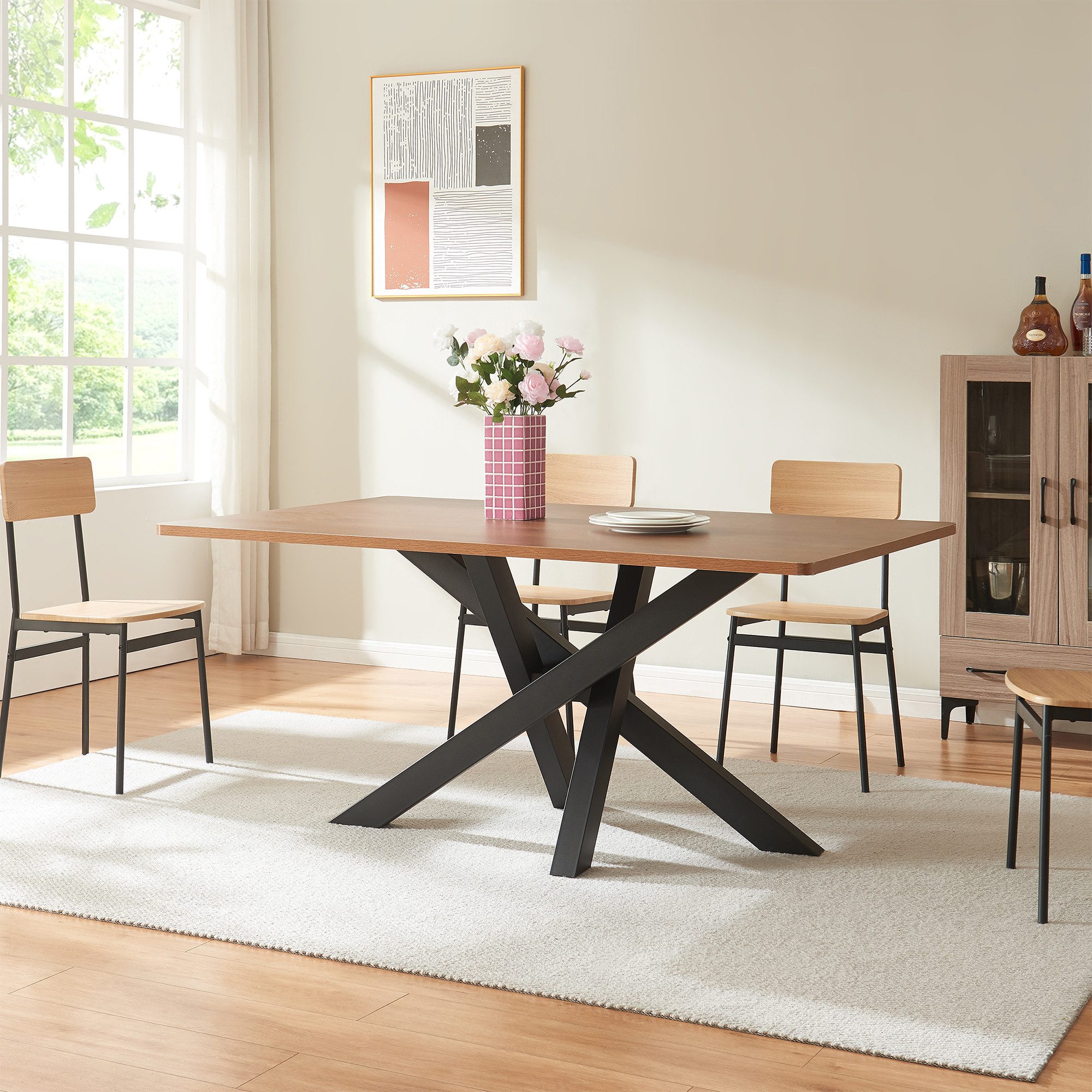 en.casa Tischgestell, »Umala« 115 x 65 x 72 cm für Esstisch Schreibtisch St günstig online kaufen
