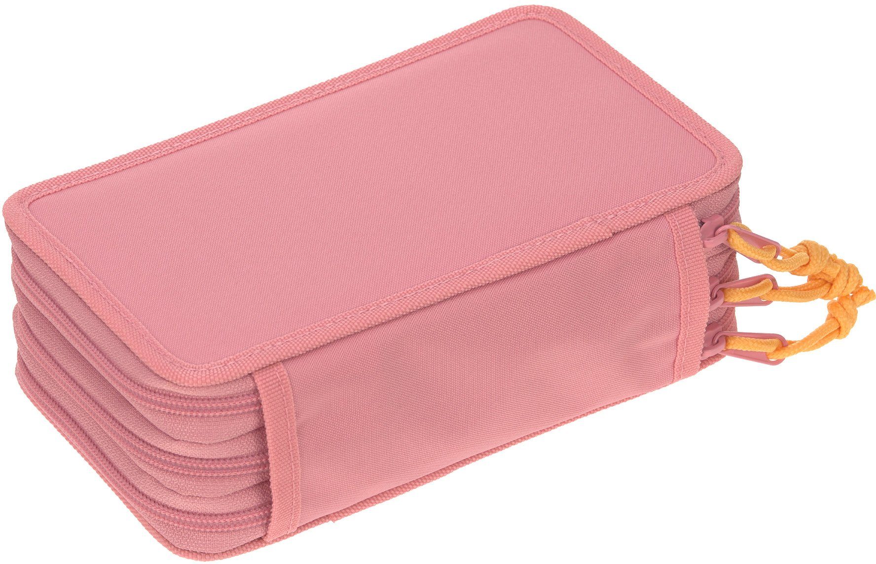 LÄSSIG Federmäppchen Unique, Triple, Dreifach aus Mäppchen, PET-Flaschen Pink, recycelten