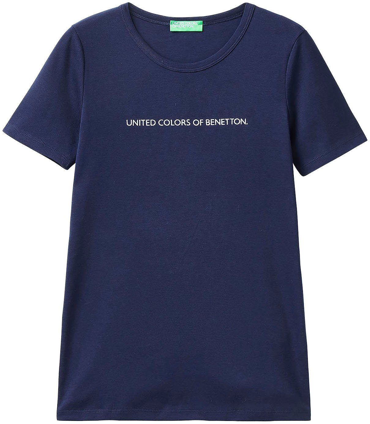 United Colors of Benetton T-Shirt (1-tlg) mit glitzerndem Druck günstig online kaufen