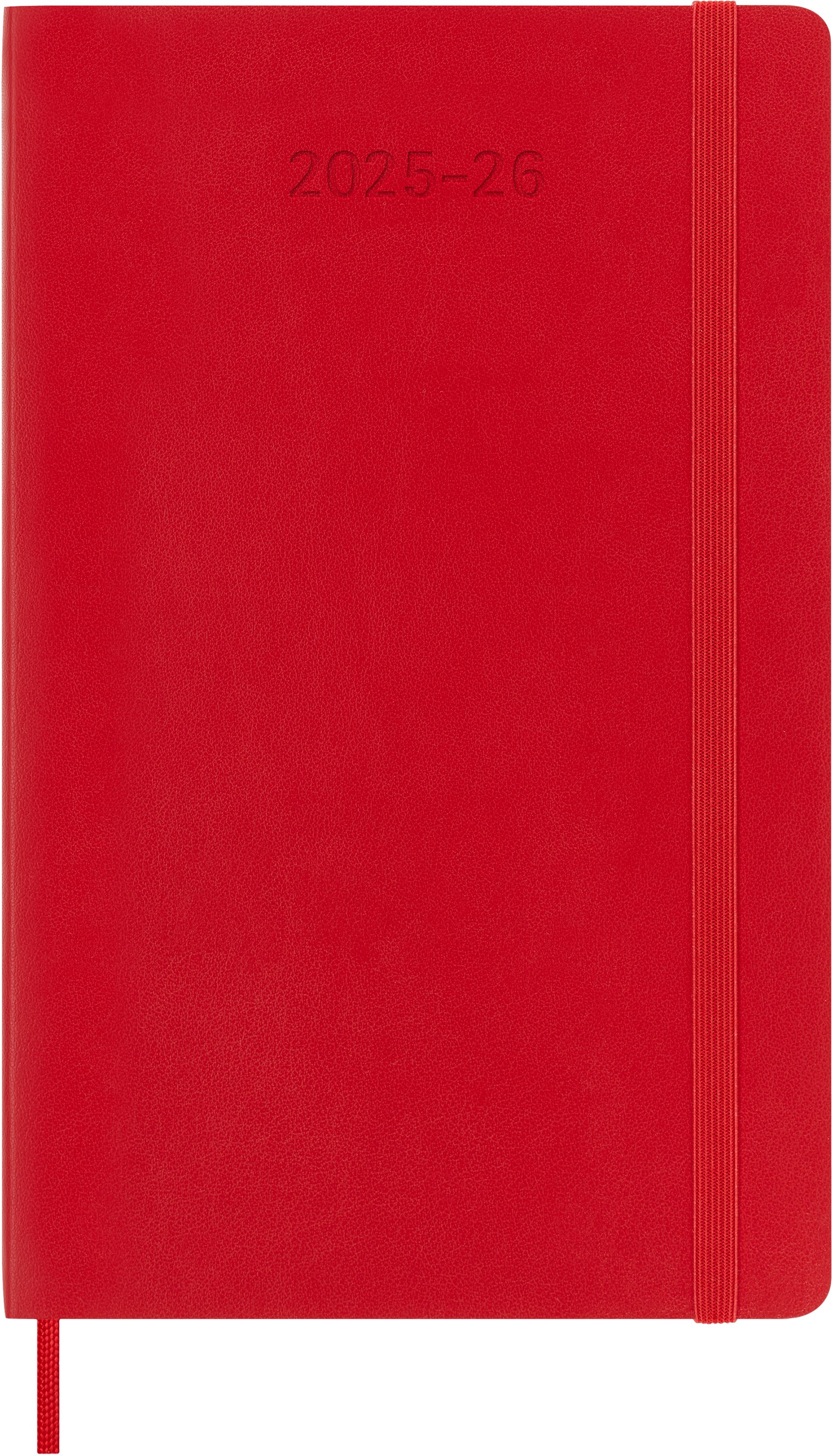 MOLESKINE Buchkalender, MOLESKINE 18 MONATE WOCHEN NOTIZKALENDER 25/26 - L/A5 - Rot