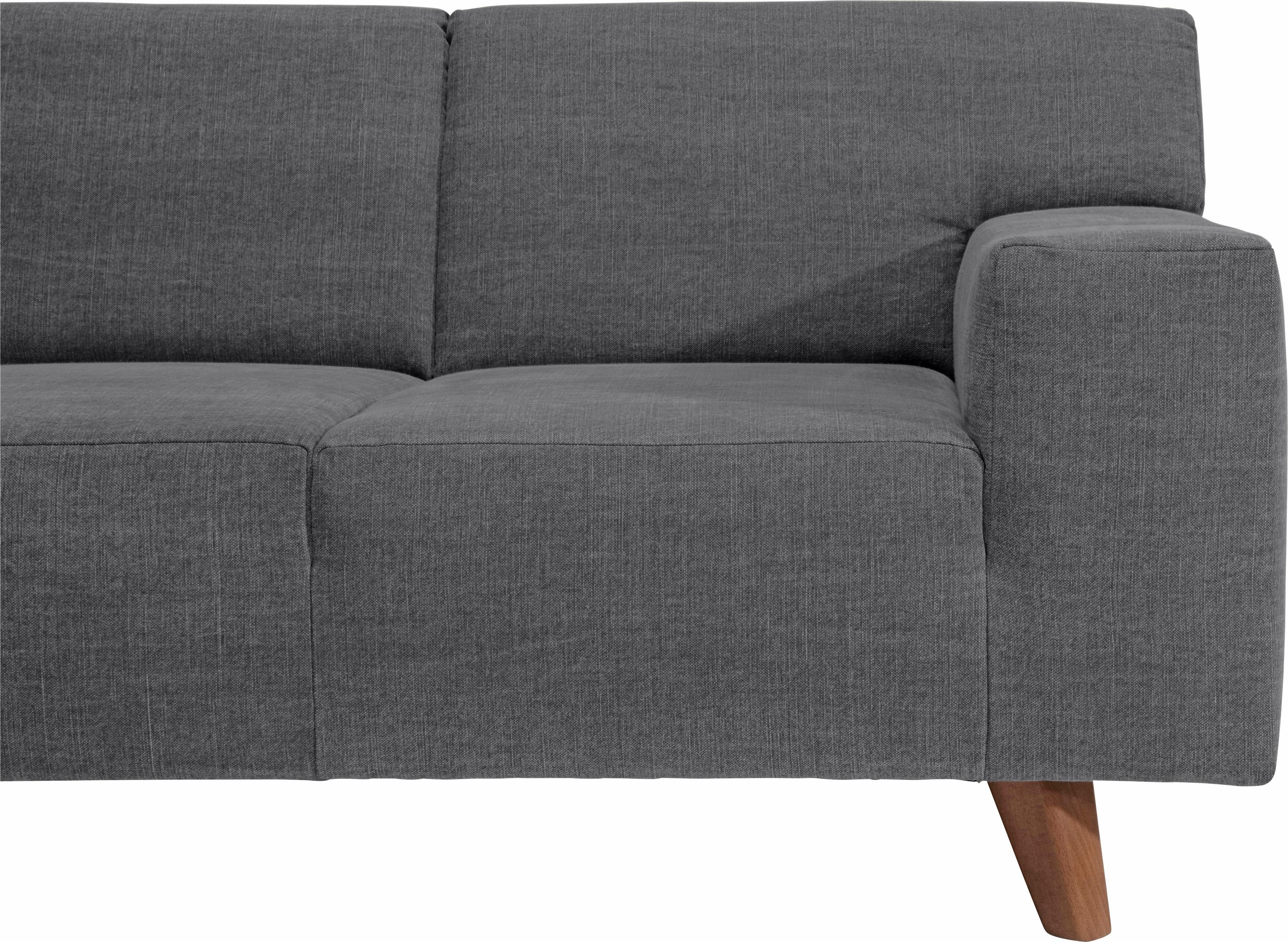 TOM TAILOR HOME Ecksofa NORDIC nussbaumfarben PURE, Füße Retrolook, im