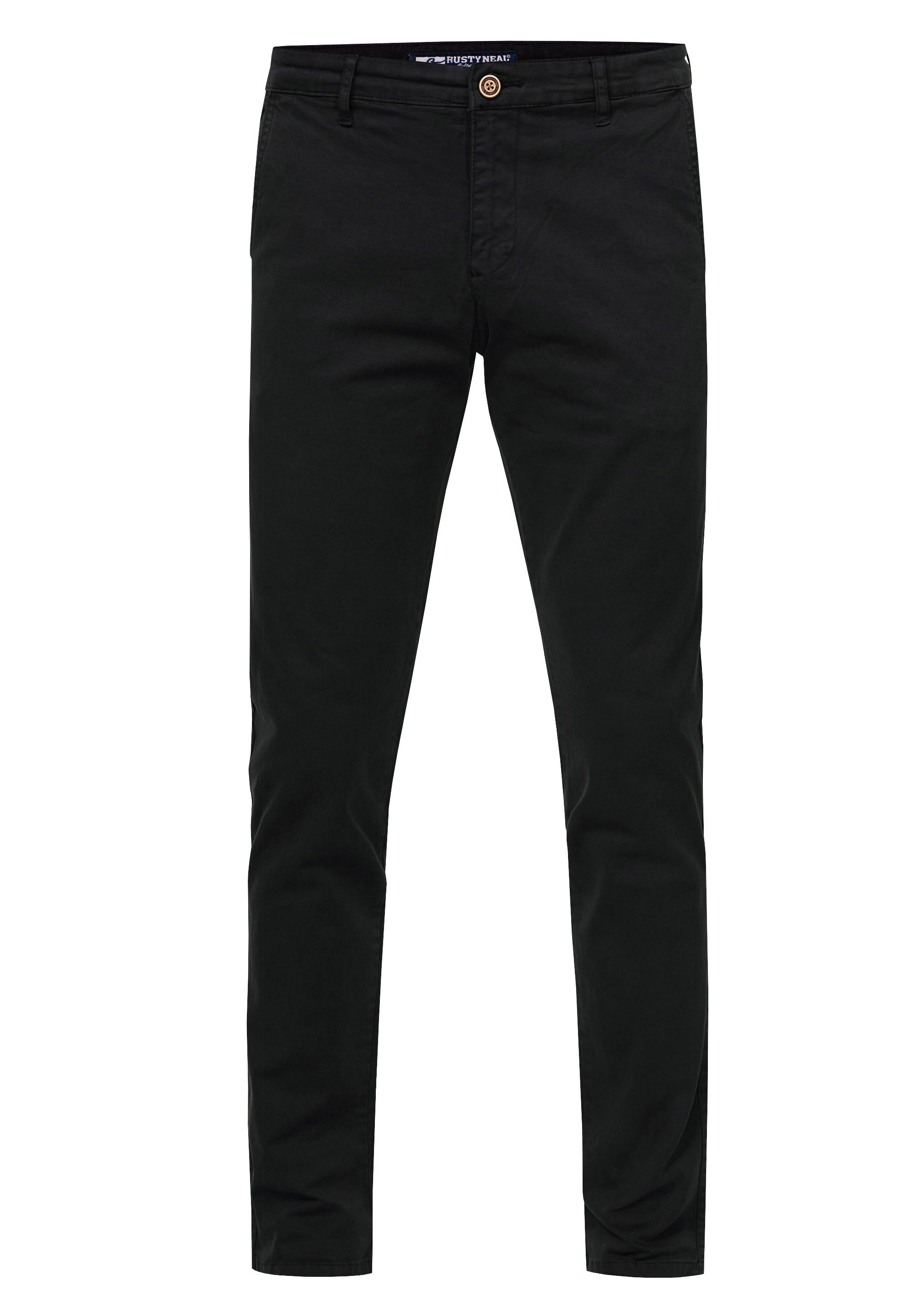 Rusty Neal Straight-Jeans bequemen SETO im Fit-Schnitt schwarz Straight