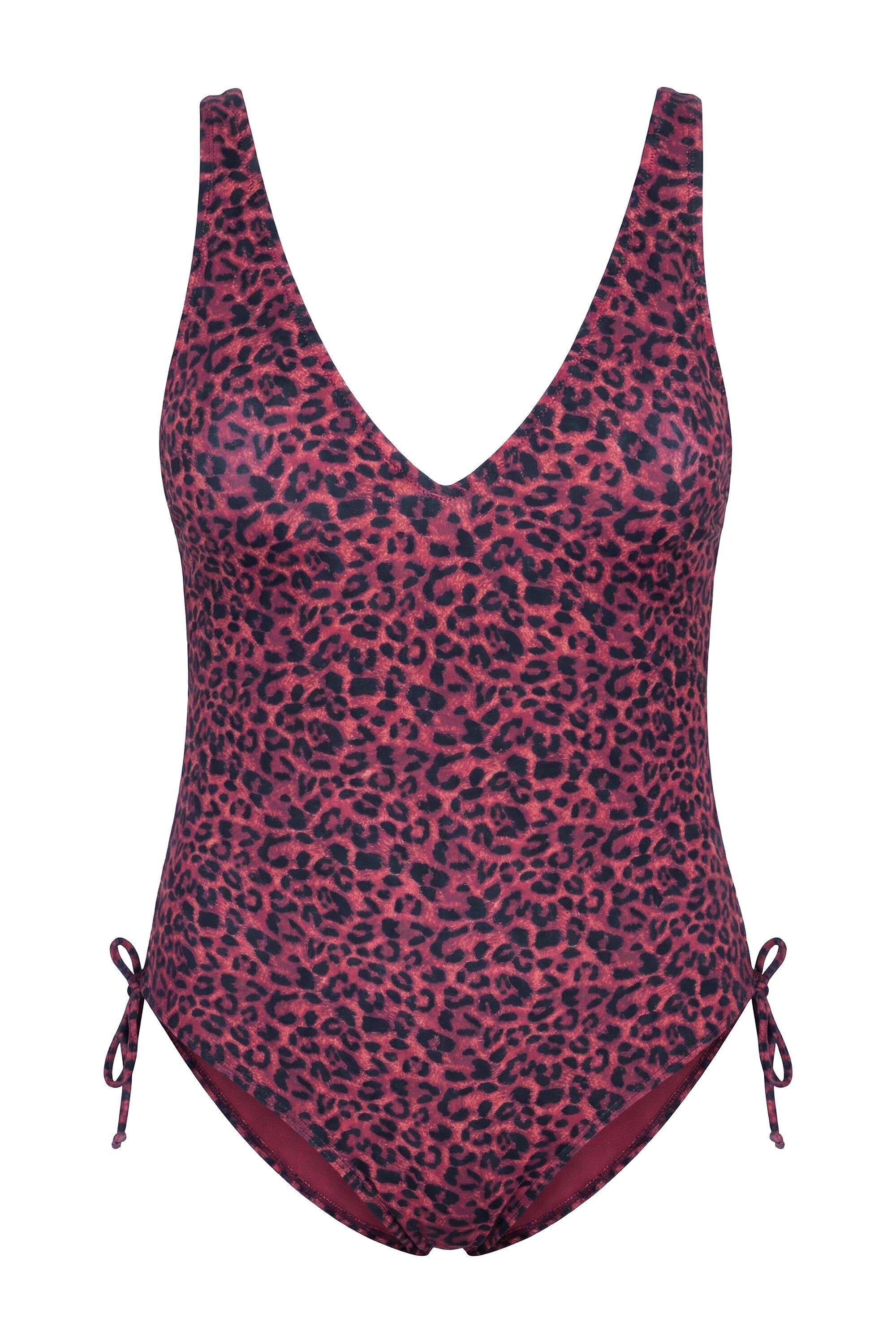 Studio Untold Badeanzug Badeanzug Leo Softcups seitliche Raffungen Shaping