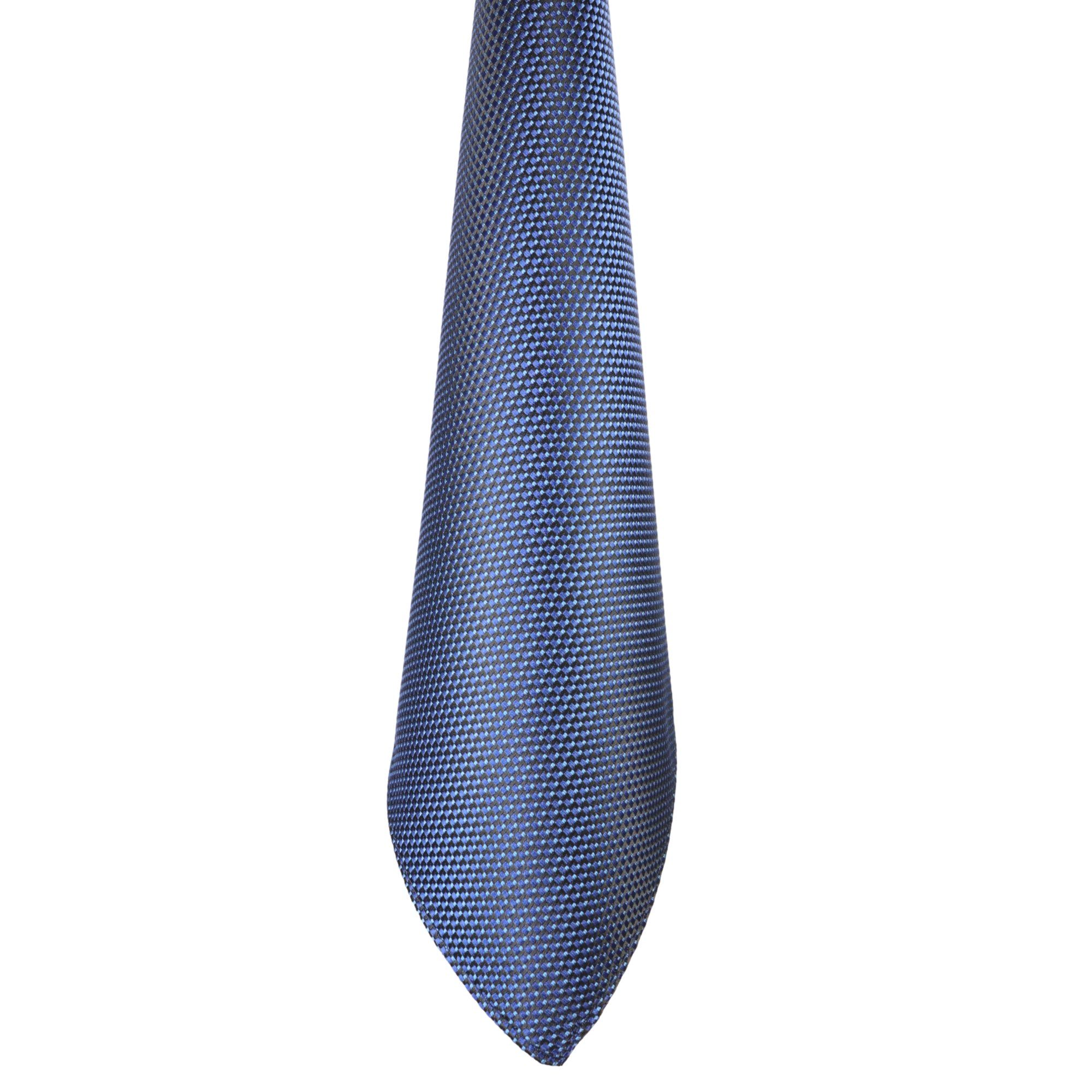 GASSANI Krawatte Dünne Schmale Extra Lange Jacquard Herren-Krawatte Fein Karo (Set, 2-St., 6cm, Slim-Fit, Schmal, Hochzeitskrawatte, mit Einstecktuch, Skinny) G – Bild 5 von 5