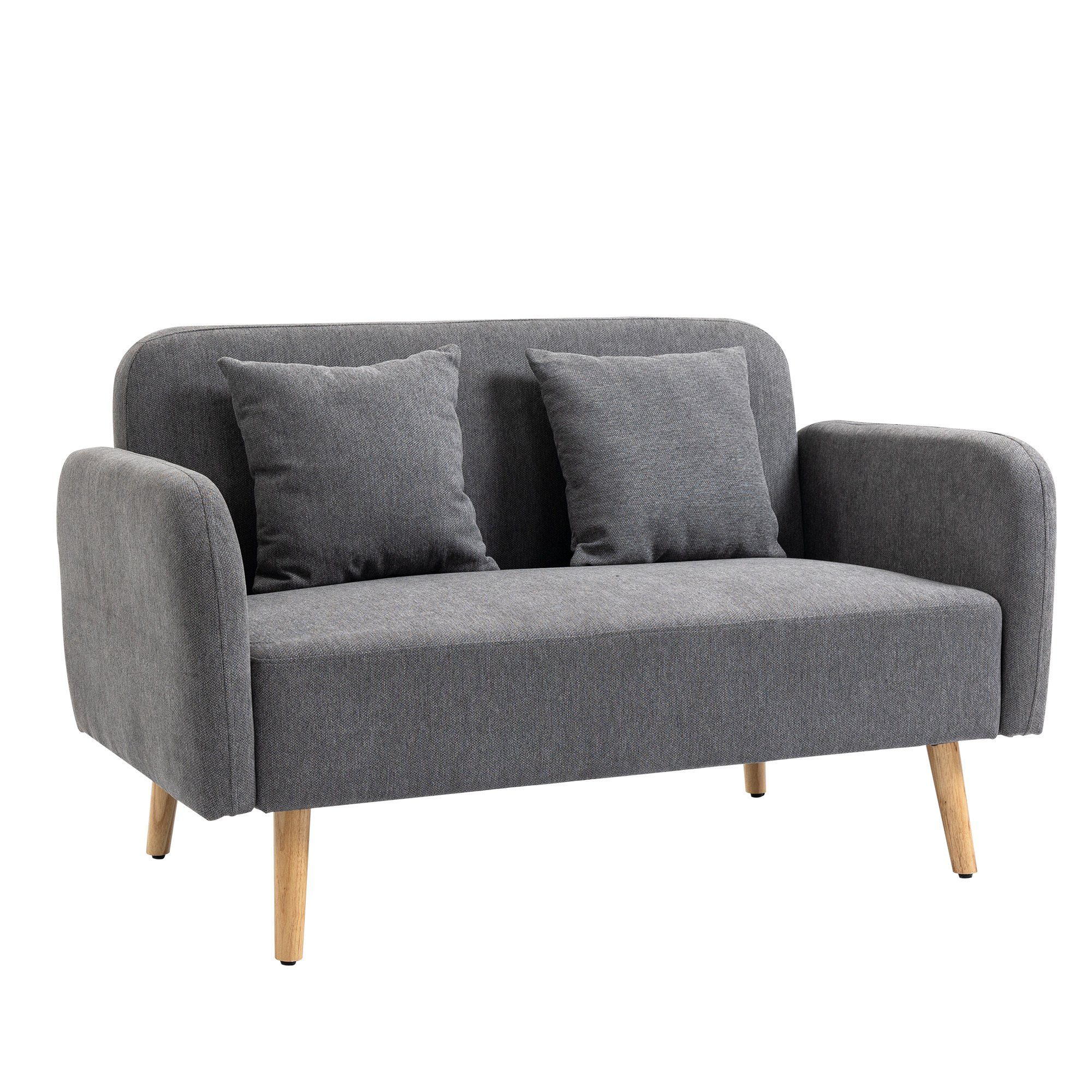2-Sitzer Doppelsofa mit Kissen und Anti-Rutsch Beinen