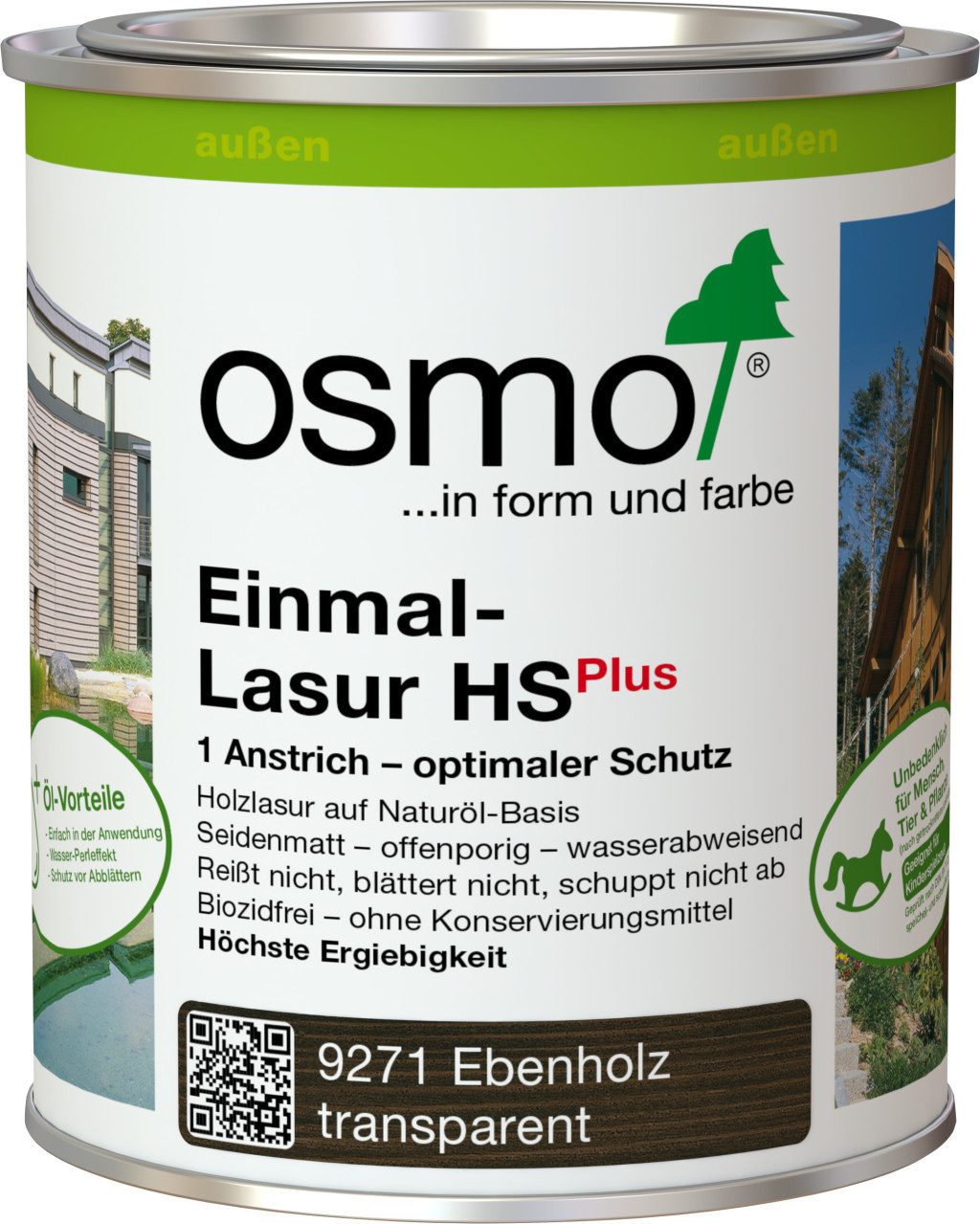Osmo Lasur Osmo Einmal-Lasur HS Plus 750 ml ebenholz