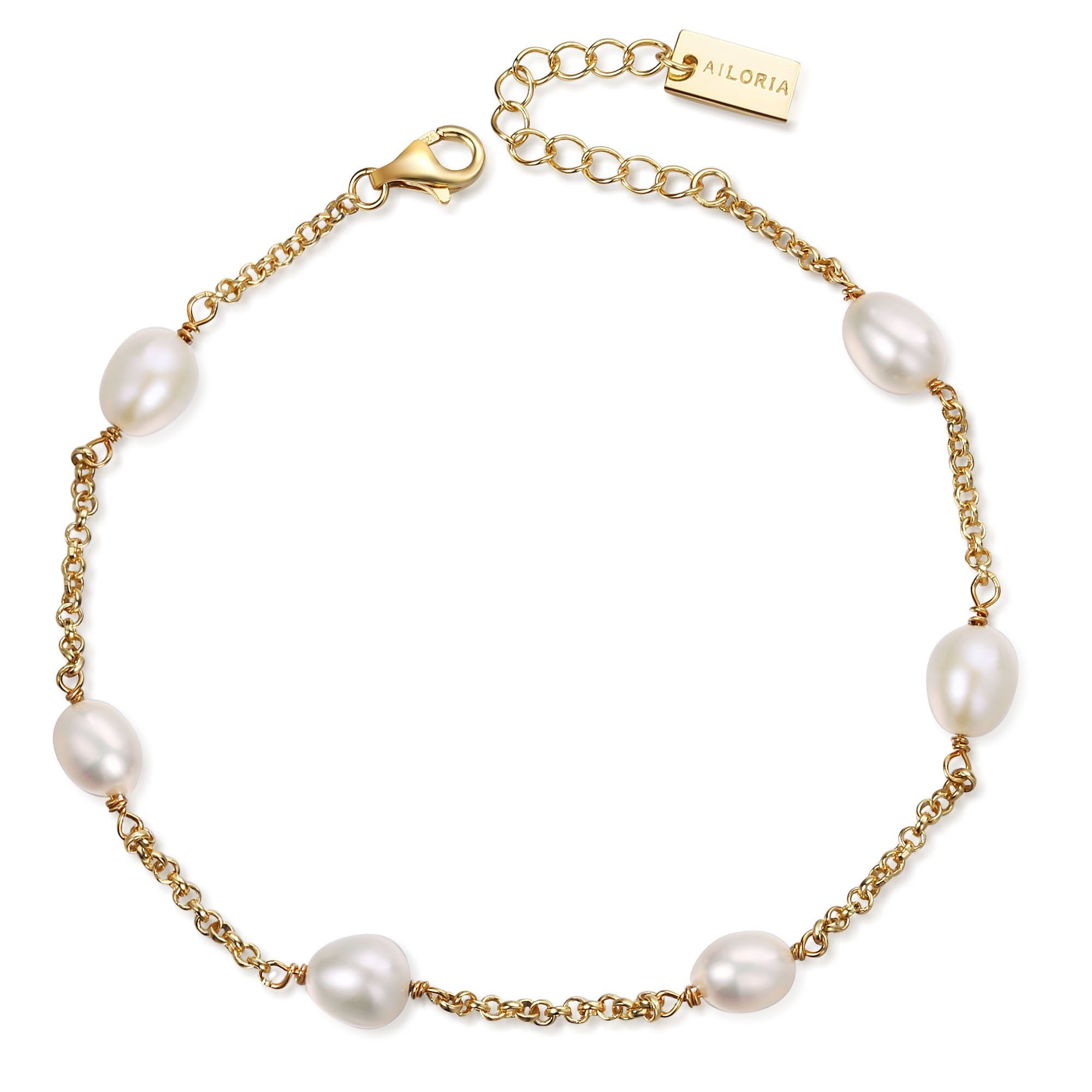 AILORIA Armband SHIZUKA Armband gold/weiße Perle, günstig online kaufen