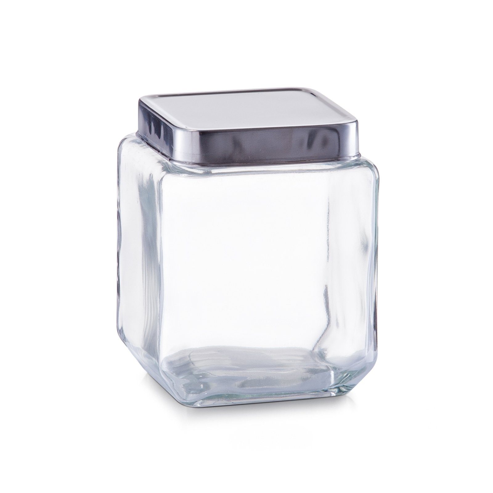 Vorratsgefäß cm 1-tlg), Vorratsglas Neuetischkultur Edelstahl, eckig, Schraubdeckel, Glas, 14 Schraubdeckelglas (Stück, Vorratsglas