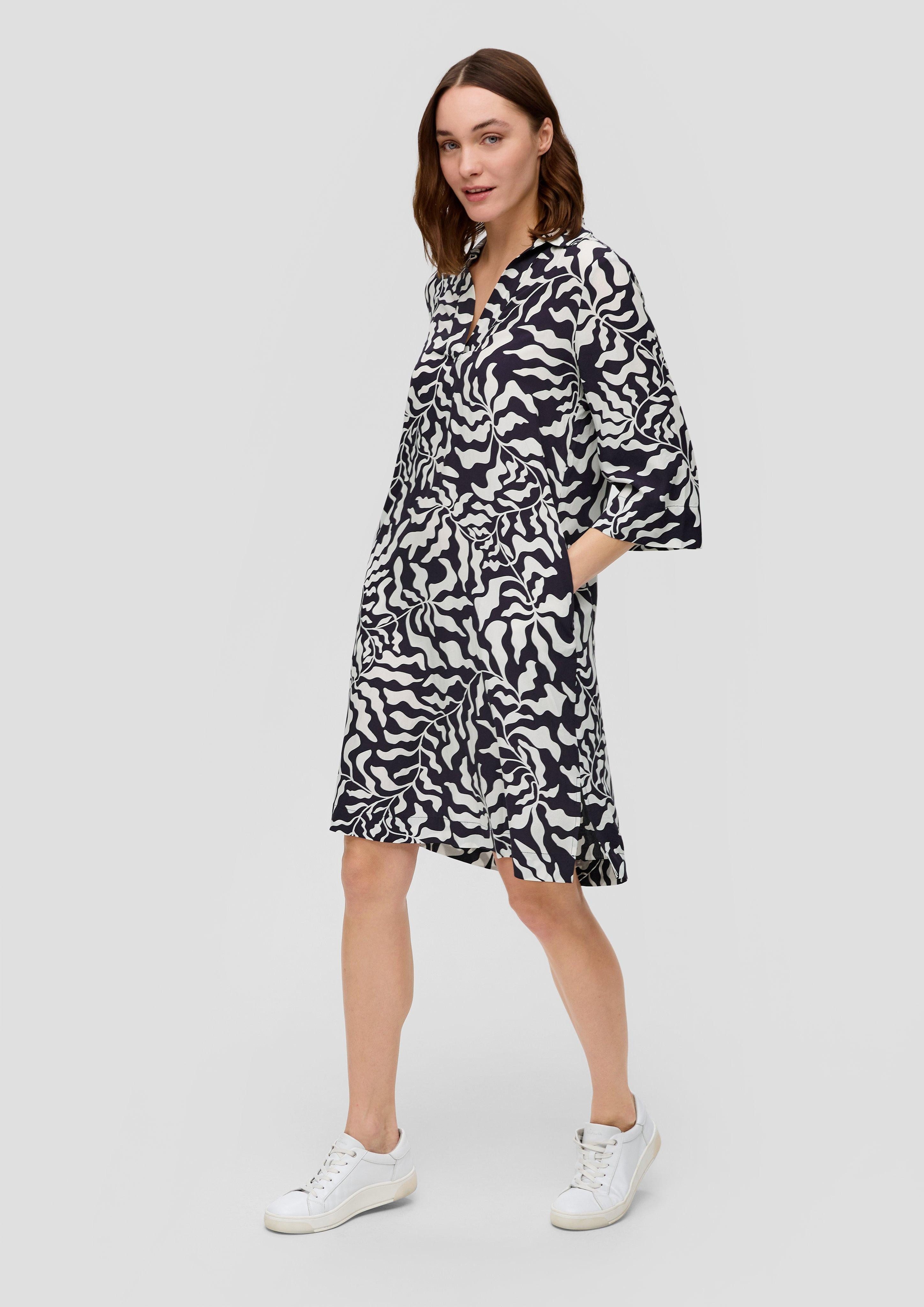 s.Oliver Maxikleid Blusenkleid aus Viskose günstig online kaufen