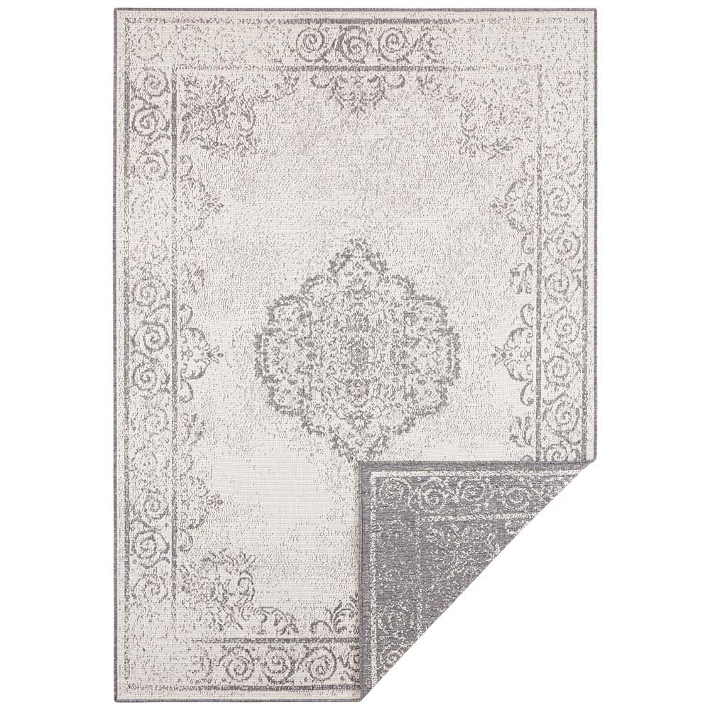 NORTHRUGS Teppich In- & Outdoor Wendeteppich Cebu Grau Creme, rechteckig, Höhe: 5 mm