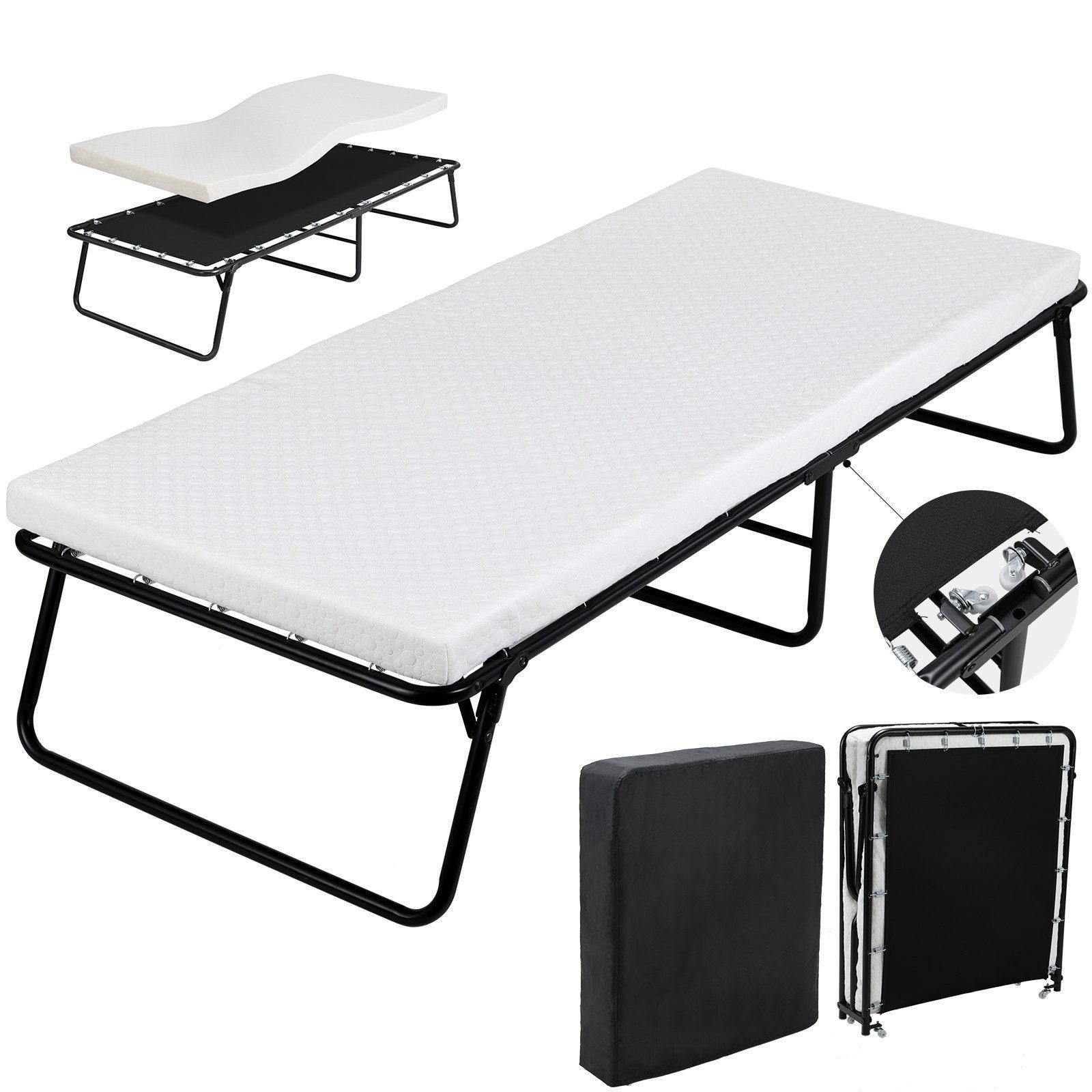 TLGREEN Klappbett Reisebett, Metallbett, Erwachsene Gästebett günstig online kaufen