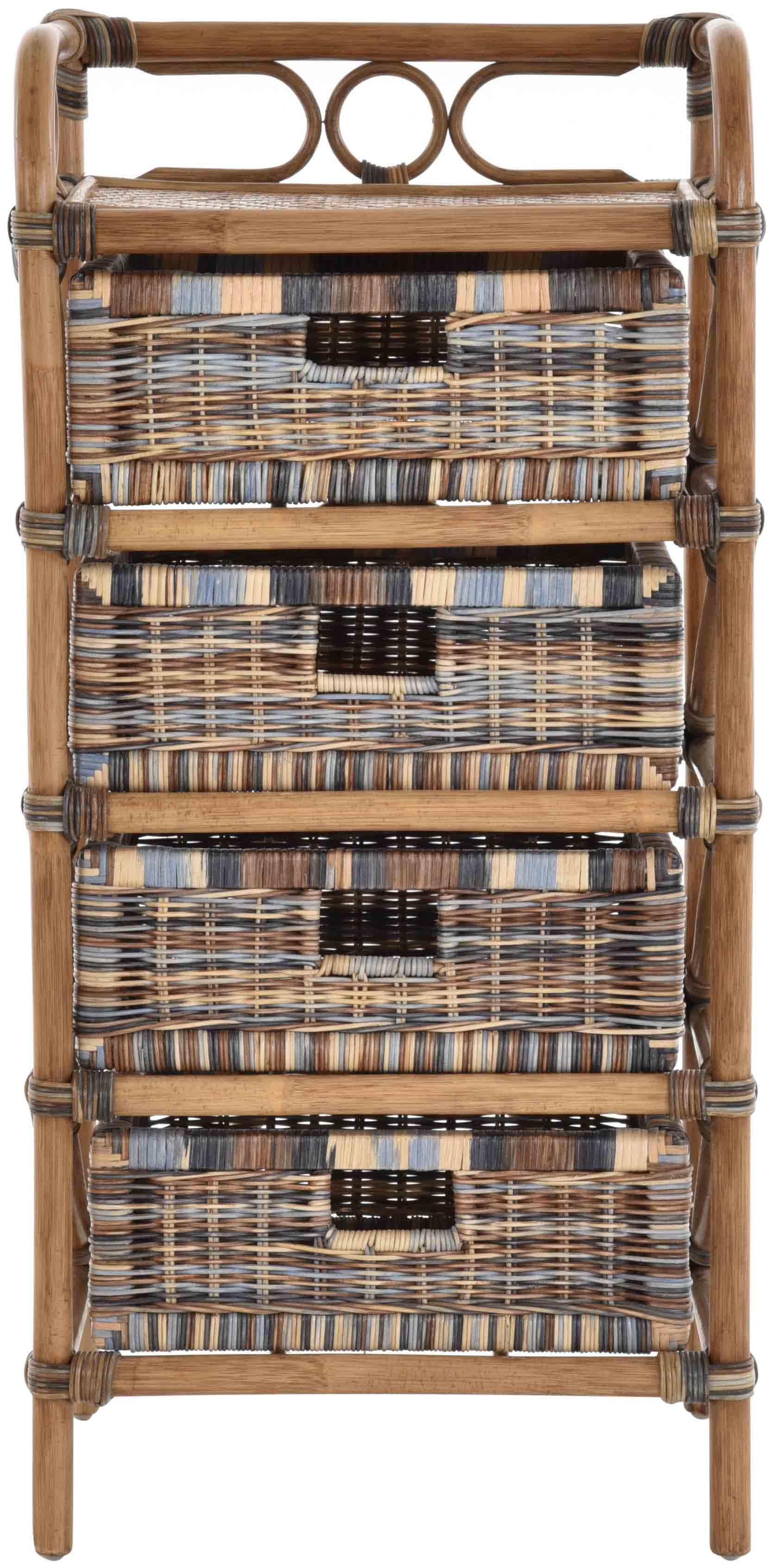 Krines Home Badregal Rattan Standregal Kommode günstig online kaufen