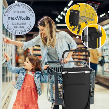 maxVitalis Einkaufstrolley mit Kühlfach, 43 l, 3in1 Trolley, Sackkarre & Umhängetasche