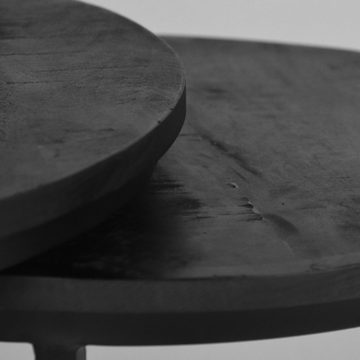 RINGO-Living Beistelltisch Couchtisch Pika in Schwarz aus Mangoholz 2er-Set 450x700mm, Möbel
