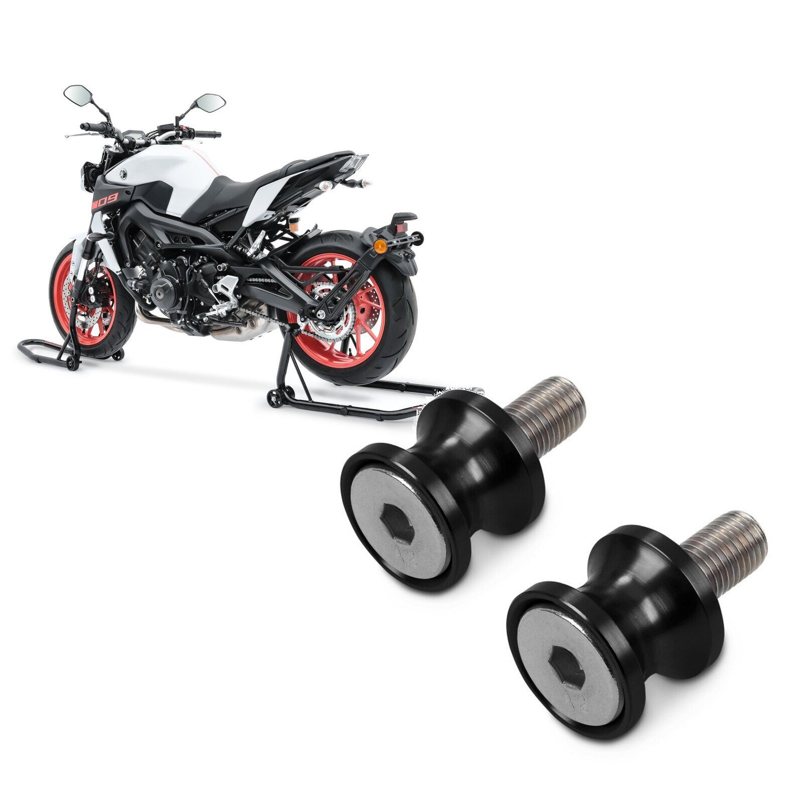 ConStands Motorradheber Set: Motorrad Montageständer Set # FB Motorradständer vorne und hinten