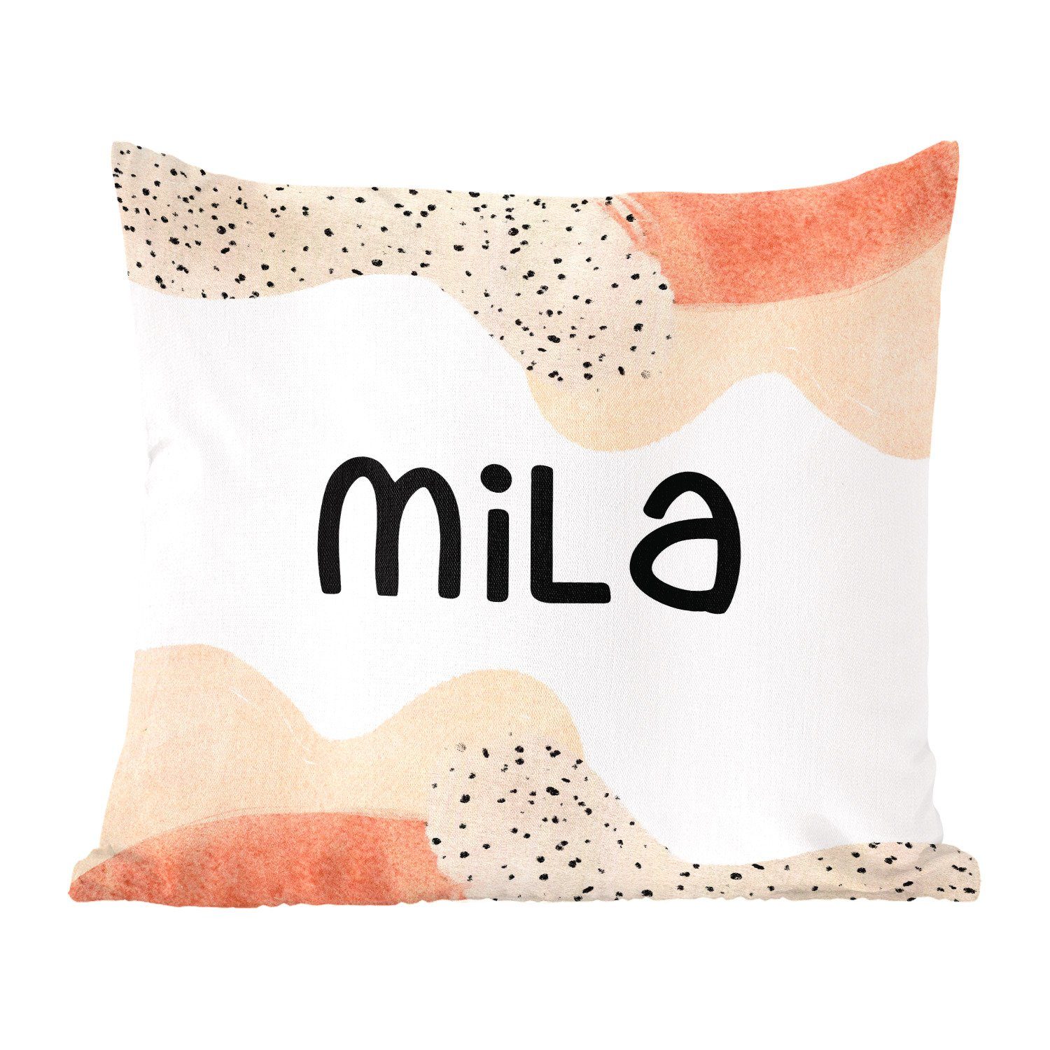 Deko, MuchoWow Mädchen, - Mila Füllung mit Dekokissen Wohzimmer, Pastell Schlafzimmer, Sofakissen für Zierkissen -