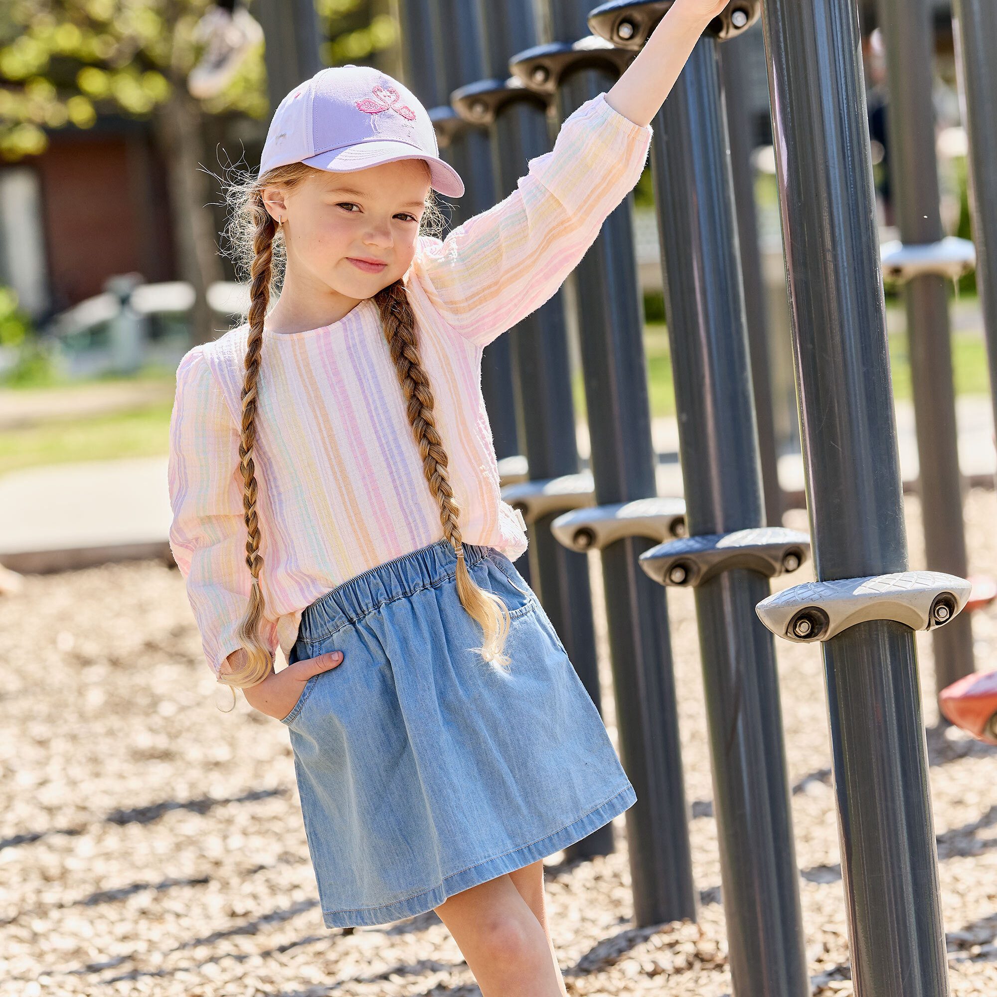 MAXIMO Sommerrock MINI GIRL-Rock, Denim-Optik (1-tlg)