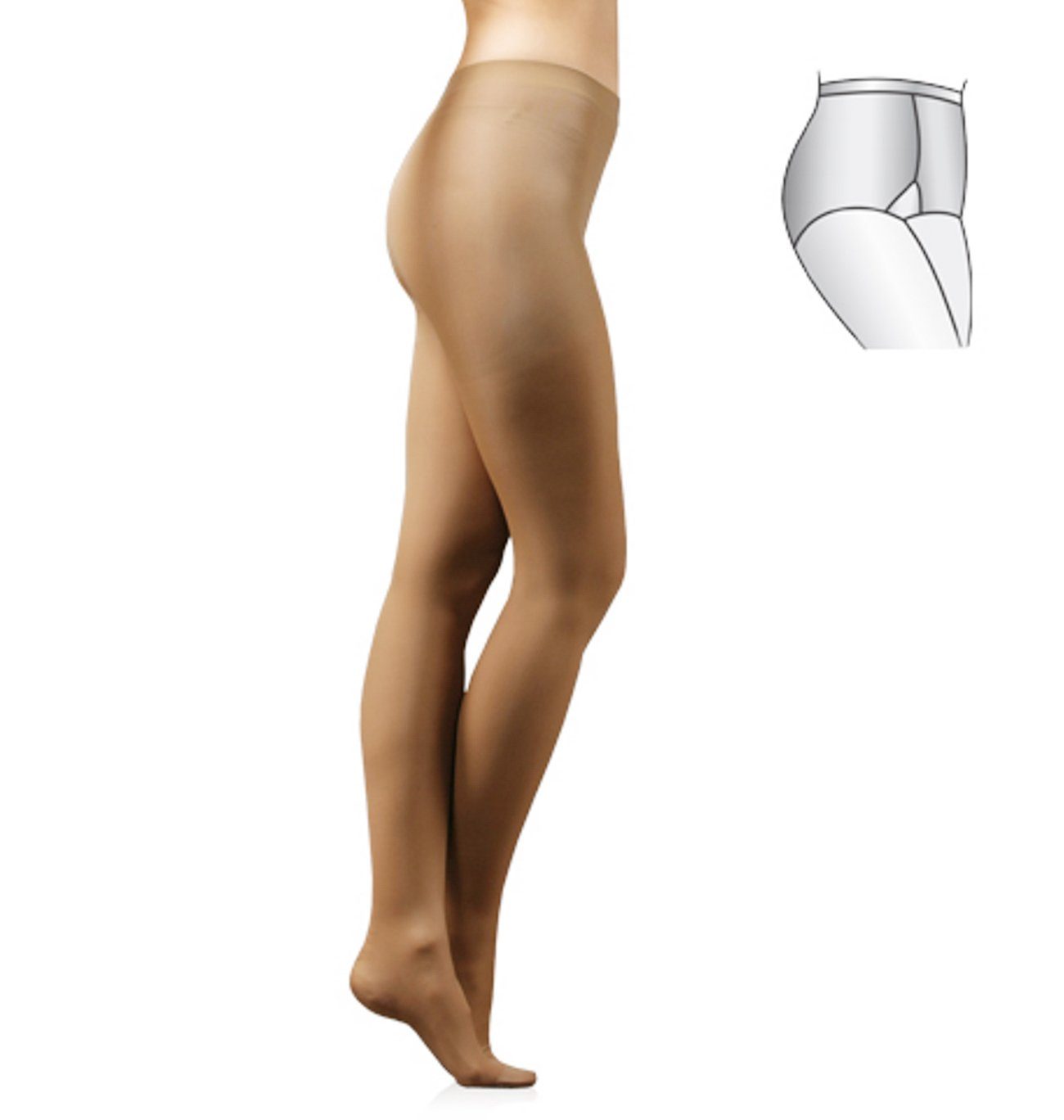 Tonus Elast Strumpfhose Stützstrumpfhose Kompressionsstrumpfhose Klasse II sand 158-170 cm 3-M