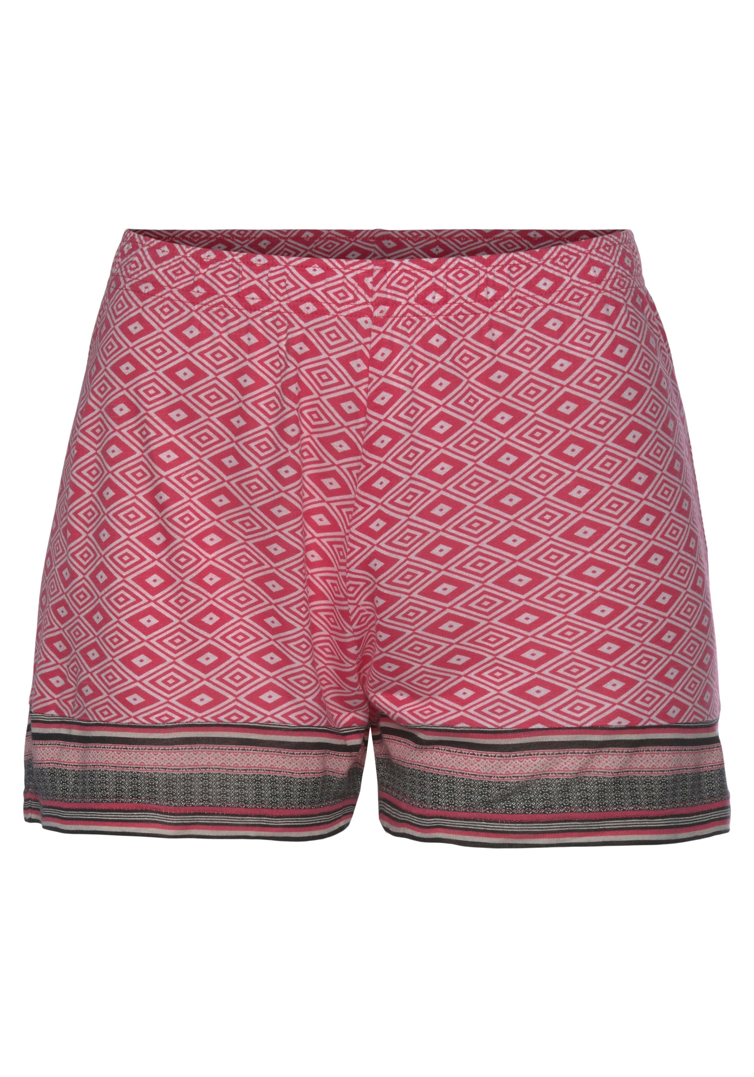 in Vivance schönem pink Dreams Schlafshorts Ethno-Design gemustert