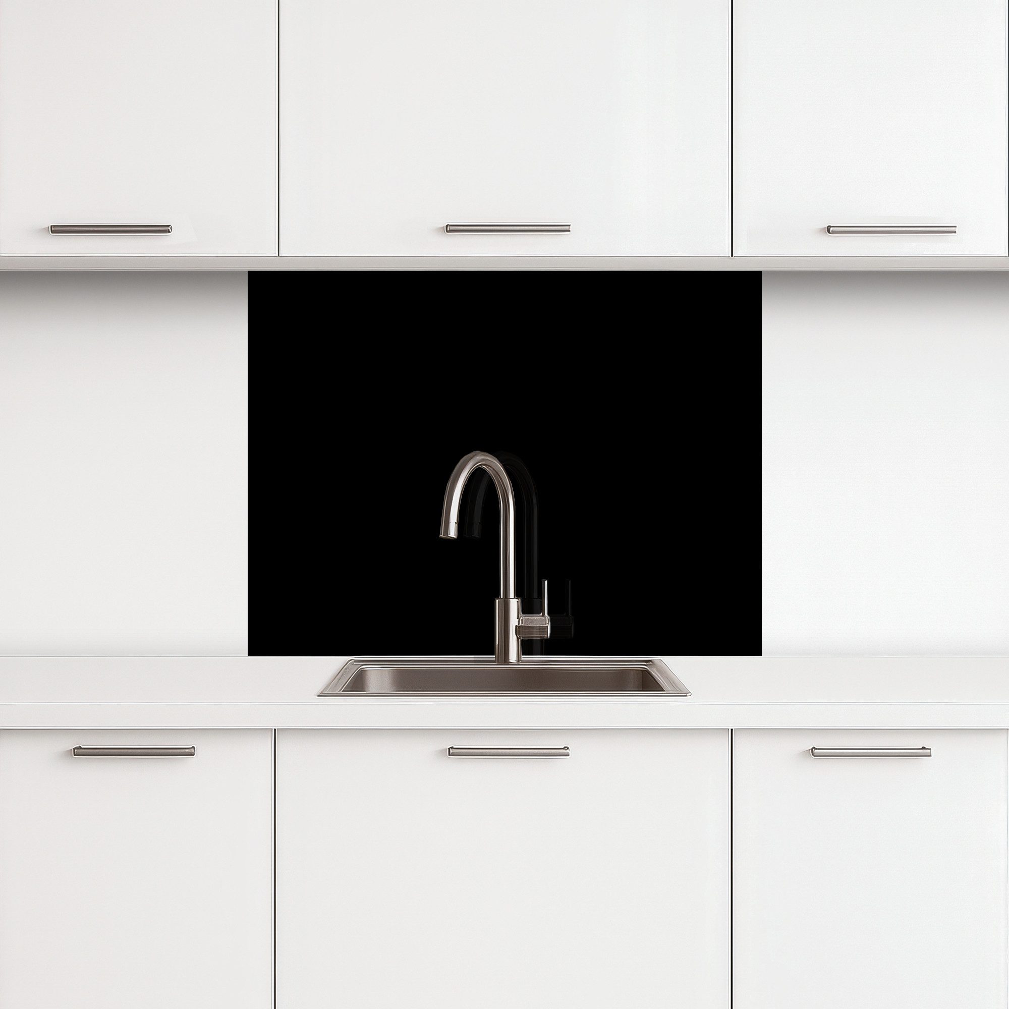 KitchenYeah Küchenrückwand selbstklebend Schwarz - Einfarbig, (1-tlg), Spri günstig online kaufen