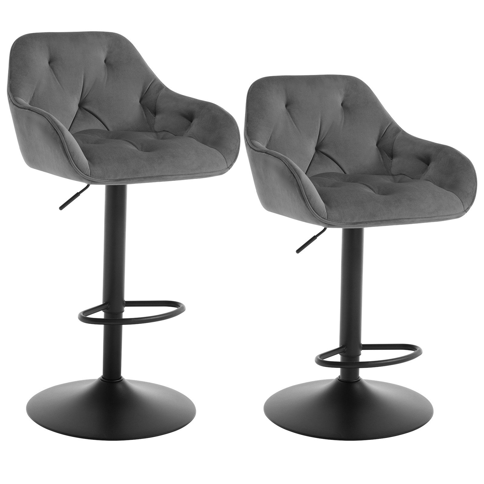Woltu Barhocker (2 St), höhenverstellbar drehbar, mit Armlehmen Fußstütze günstig online kaufen