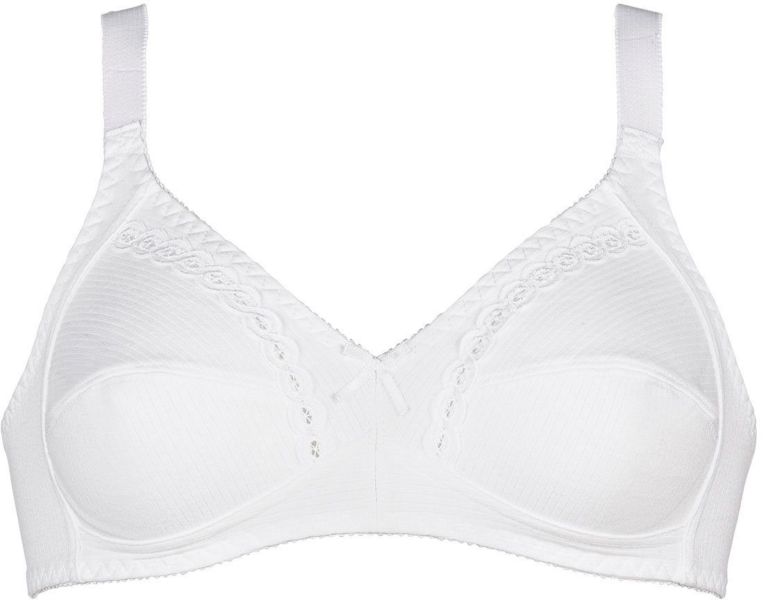 Naturana Soft-BH Classics (2er Pack) feminin, bequem, breite Träger, ohne Bügel, dekorative Schleife