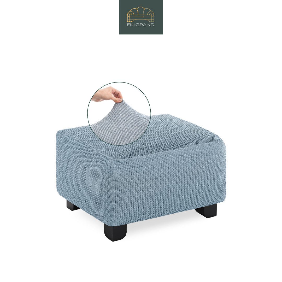 Belmarti Stuhlhusse Hockerbezug, spanische Handarbeit, elastisches Material, hochwertiger und langlebiger Baumwollmix