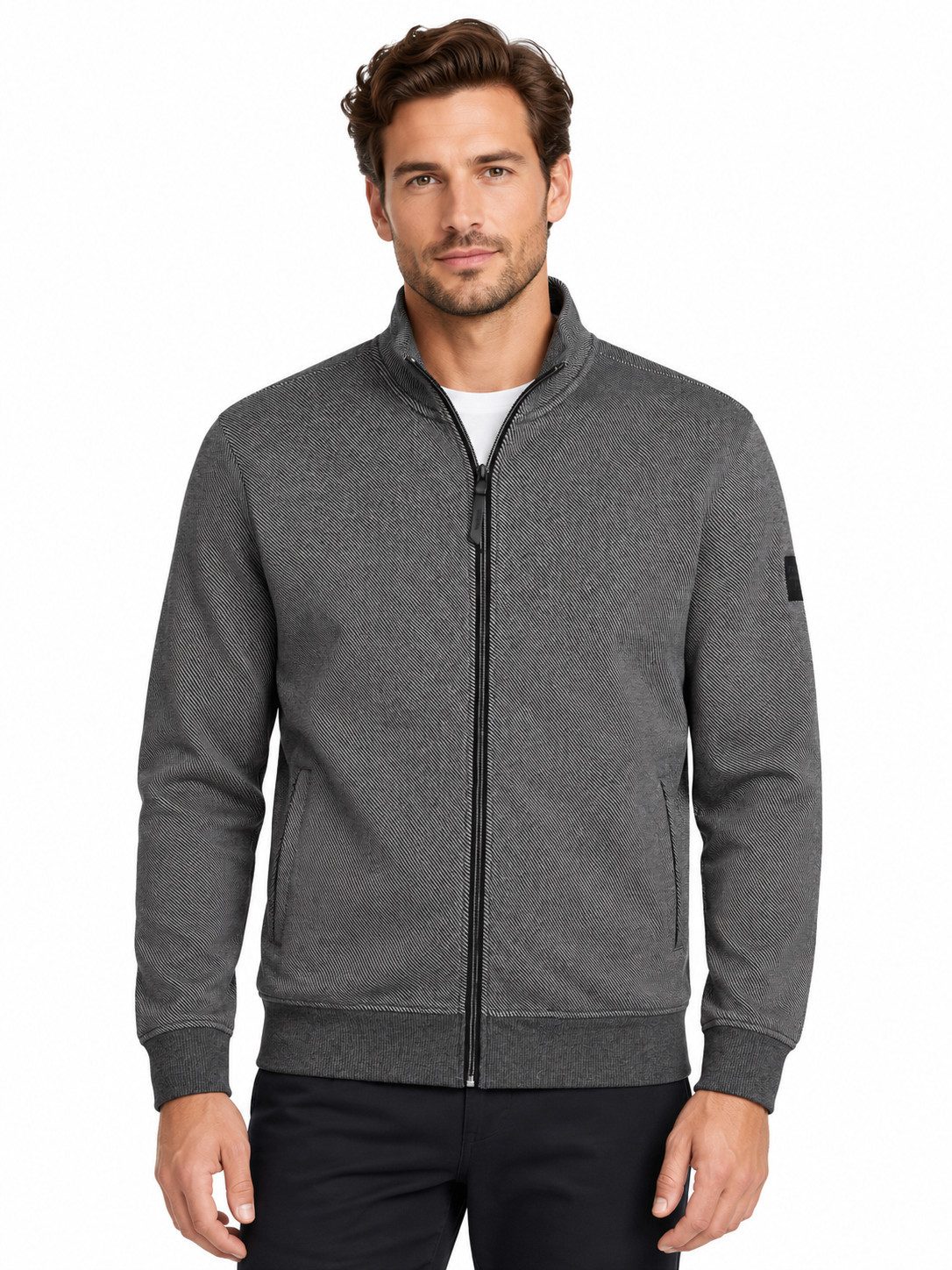 Petrol Industries Sweatjacke Sweatjacke mit Stehkragen und Reißverschluss