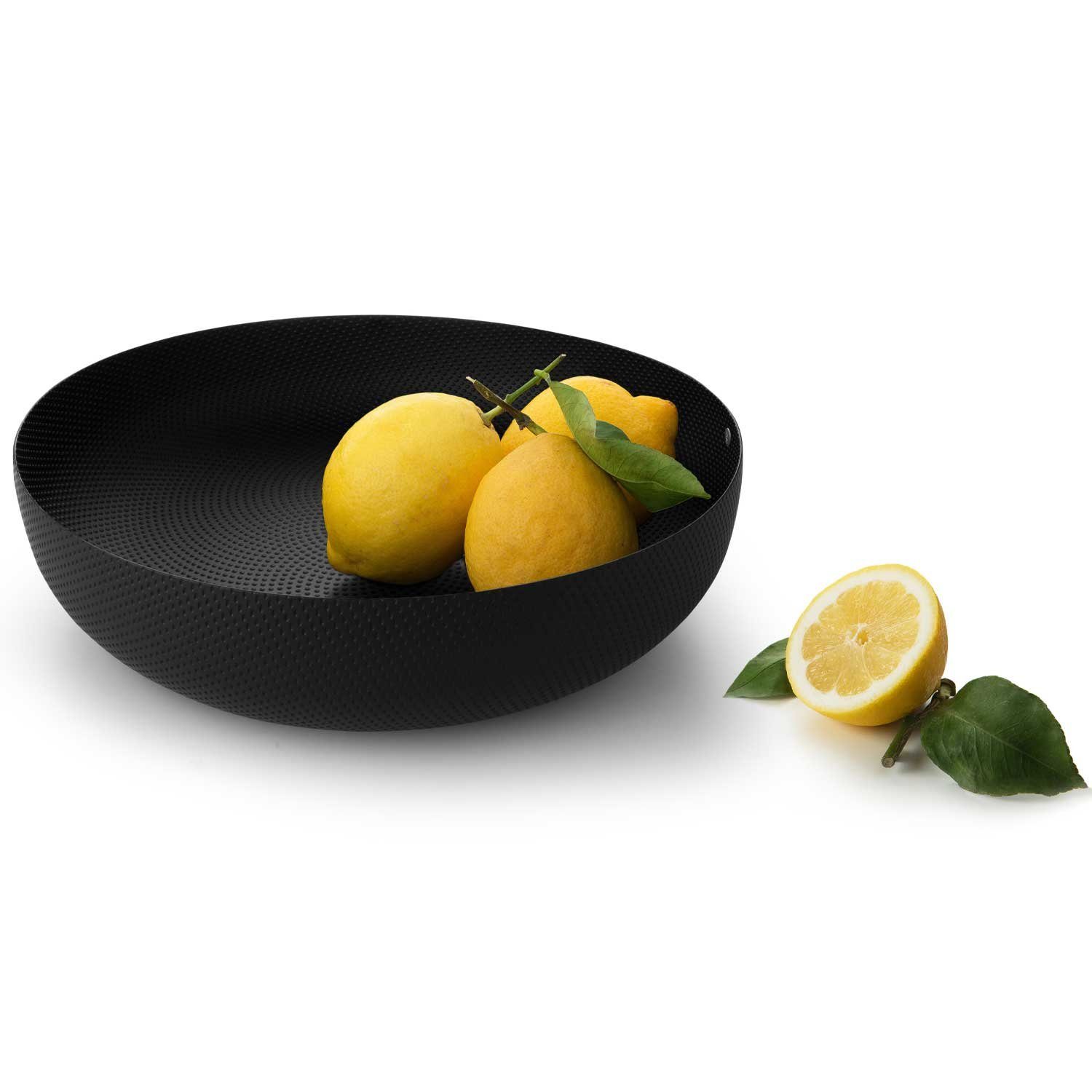 Alessi Dipschale Schale schwarz 29 cm Jasper Morrison, Stahl
