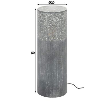 famlights Stehlampe, Stehleuchte Dante in Grau E27 600mm, keine Angabe, Leuchtmittel enthalten: Nein, warmweiss, Stehlampe, Standlampe