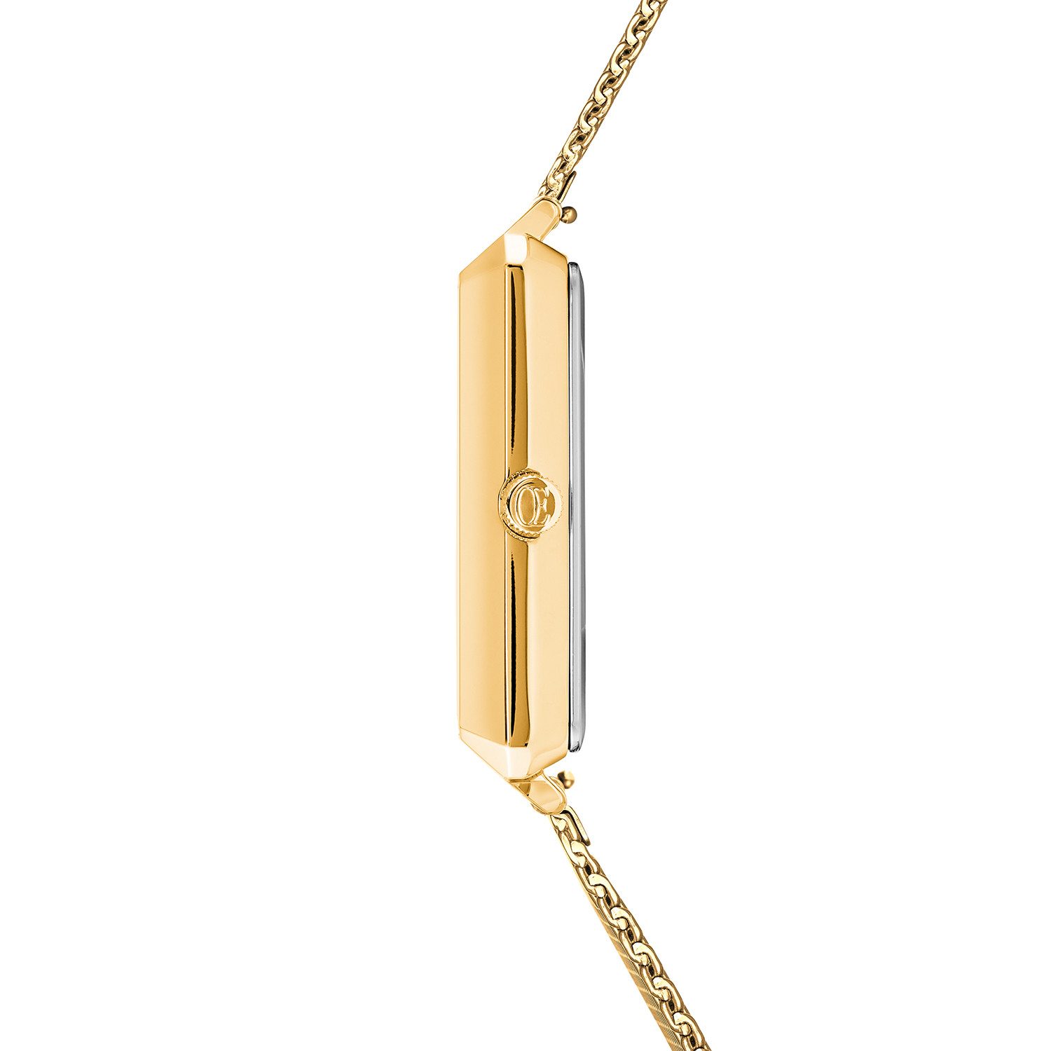 COEUR DE LION Quarzuhr Uhr Iconic Spikes gold Milanaise Edelstahl gold 7672/70-1616, Armbanduhr, Damenuhr, Edelstahlarmband, analog, Swarovski®-Kristall
