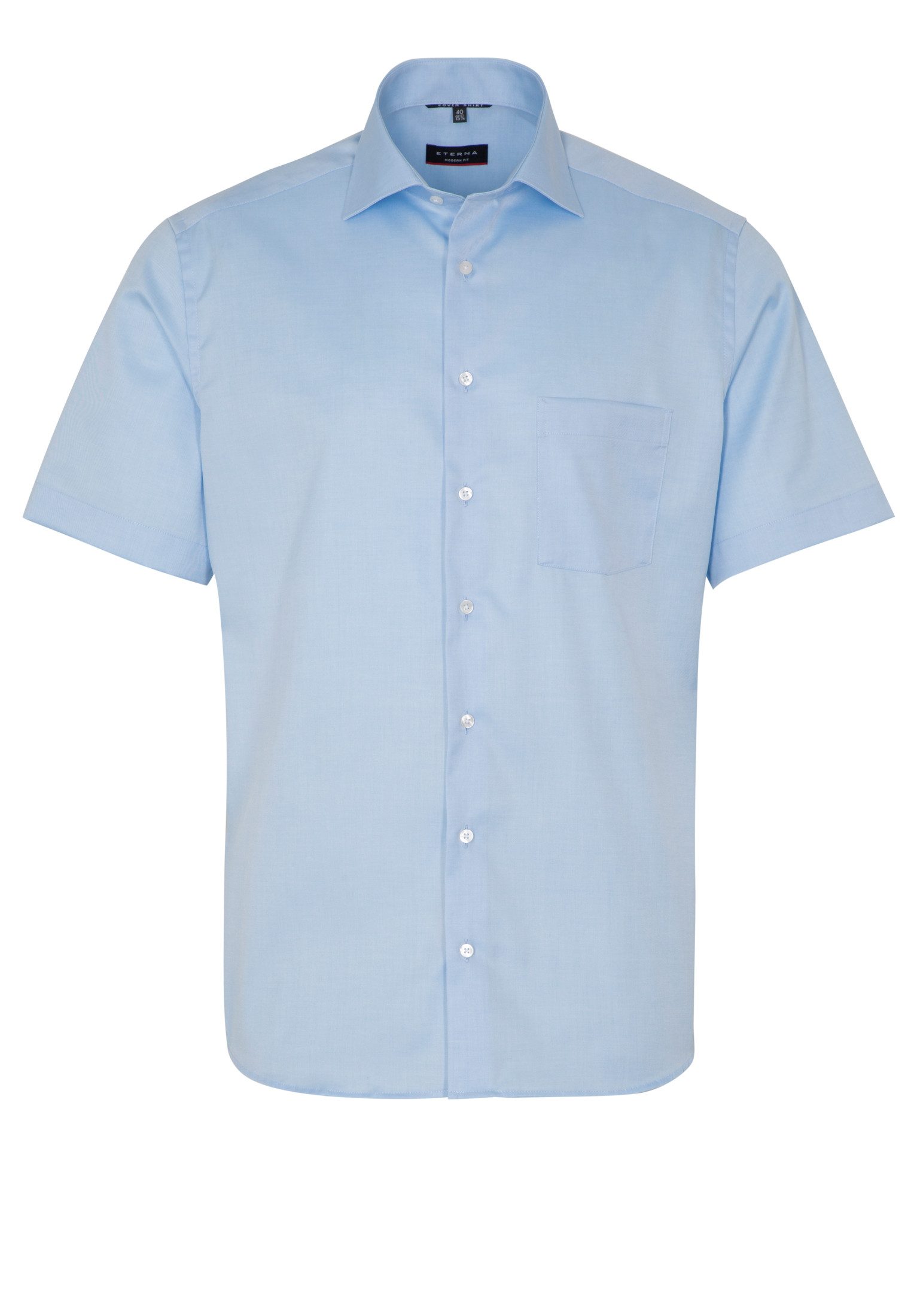 Eterna Businesshemd ETERNA MODERN FIT Kurzarm Hemd twill hellblau 8817-10-C19K - COVER