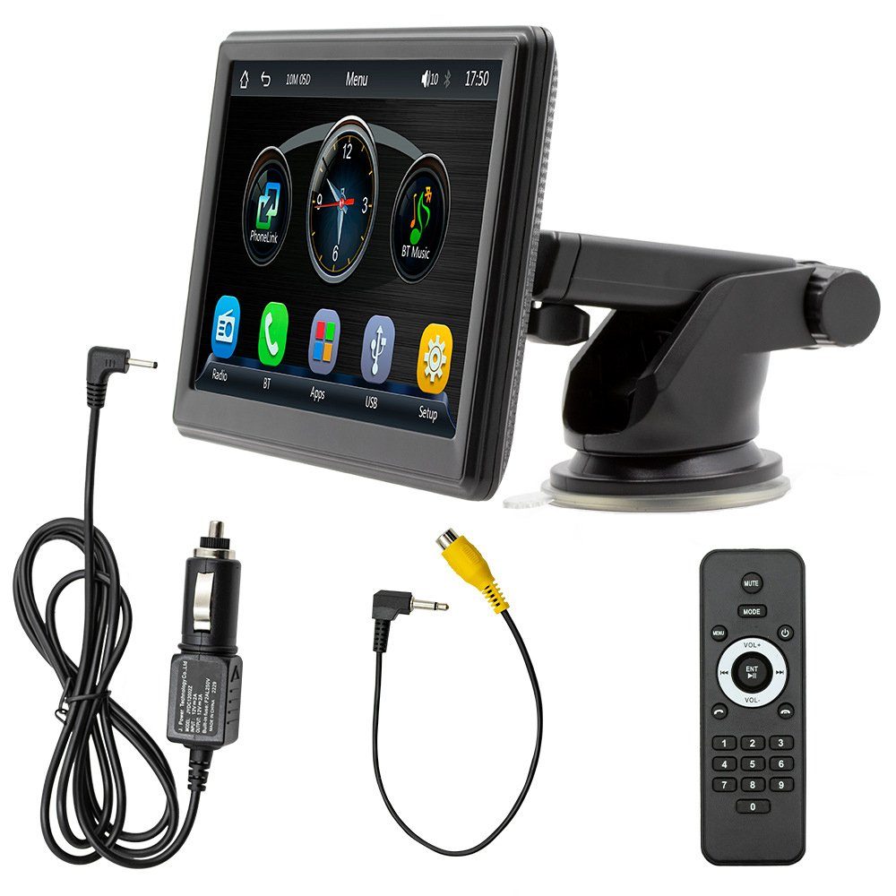 GelldG Autoradio, 7-Zoll-Bildschirm Radio Autoradio Display, Touch Bluetooth Navi Schwarz(stil3) mit