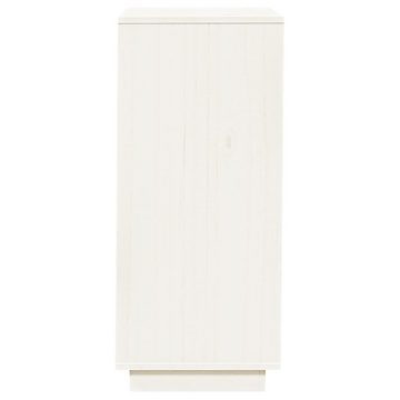 furnicato Schuhschrank Weiß 35x35x80 cm Massivholz Kiefer