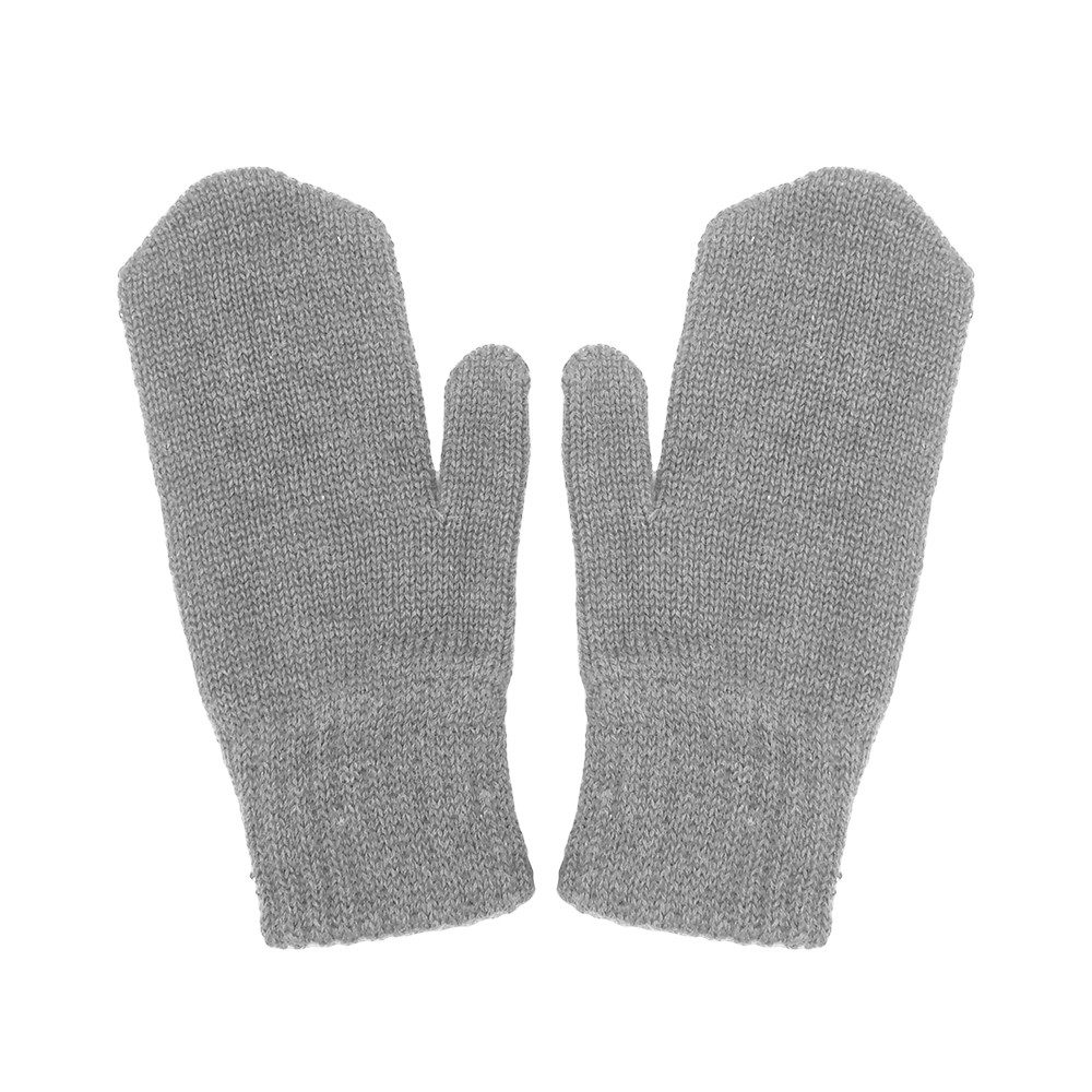 MAXIMO Fäustlinge MINI-Fausthandschuhe, Strick mit Daumen, Basicfarben (2-St) Merino