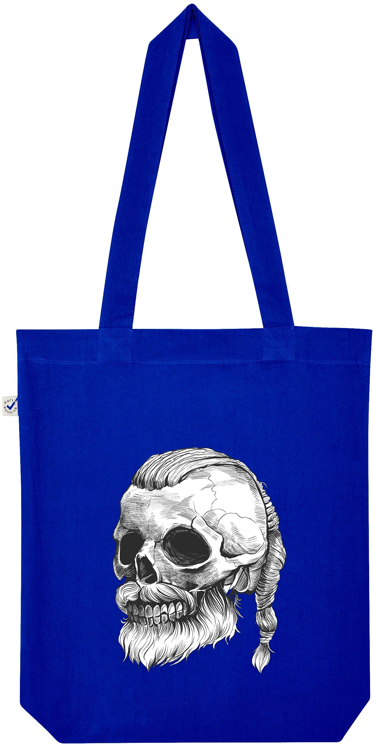 Youth Designz Tragetasche Viking Skull Totenkopf Jutebeutel Tasche Lange Henkel, mit trendigem Print