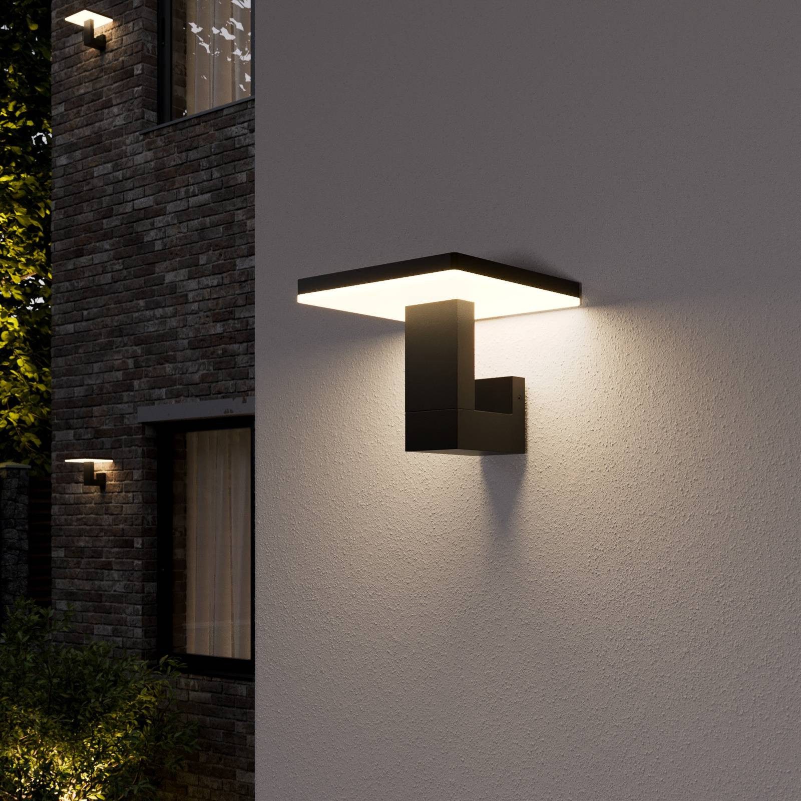 Lucande LED-Außenwandleuchte Olesia, 15 cm, anthrazit, IP54 günstig online kaufen