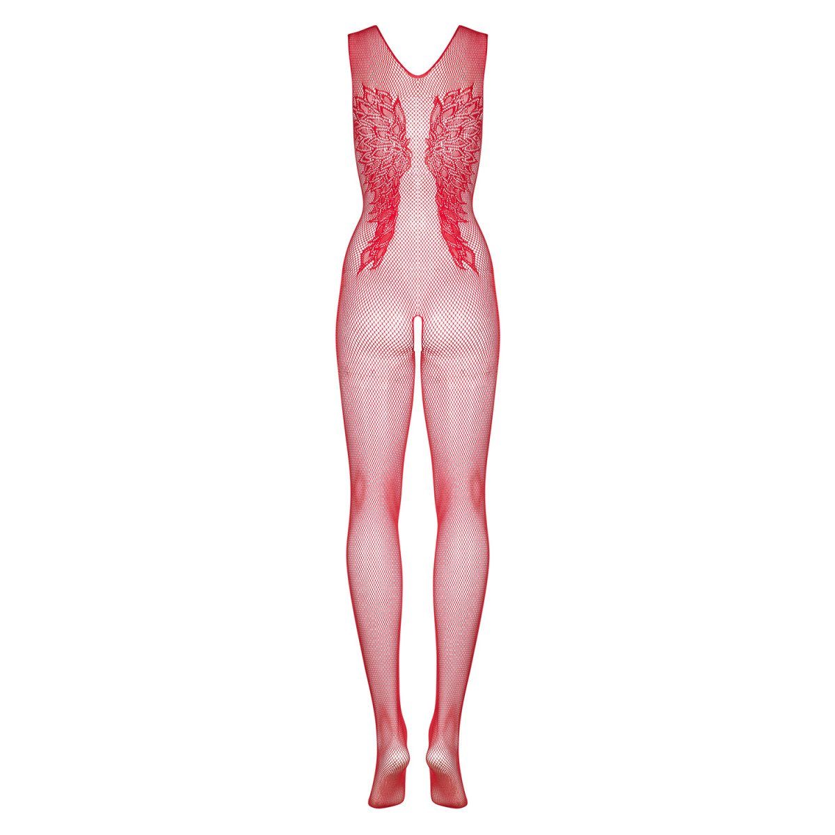 Obsessive Catsuit OB Plus N112 (XXL) red Size - Bodystocking