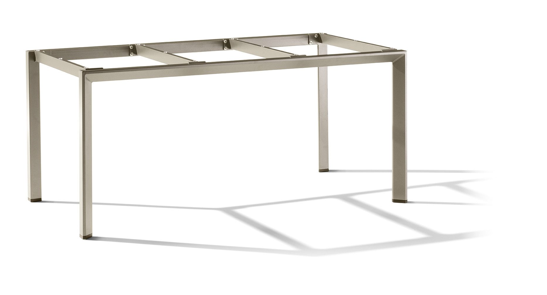 Sieger Gartenmöbel Tischgestell in Champagner, Aluminium 160x74x90cm