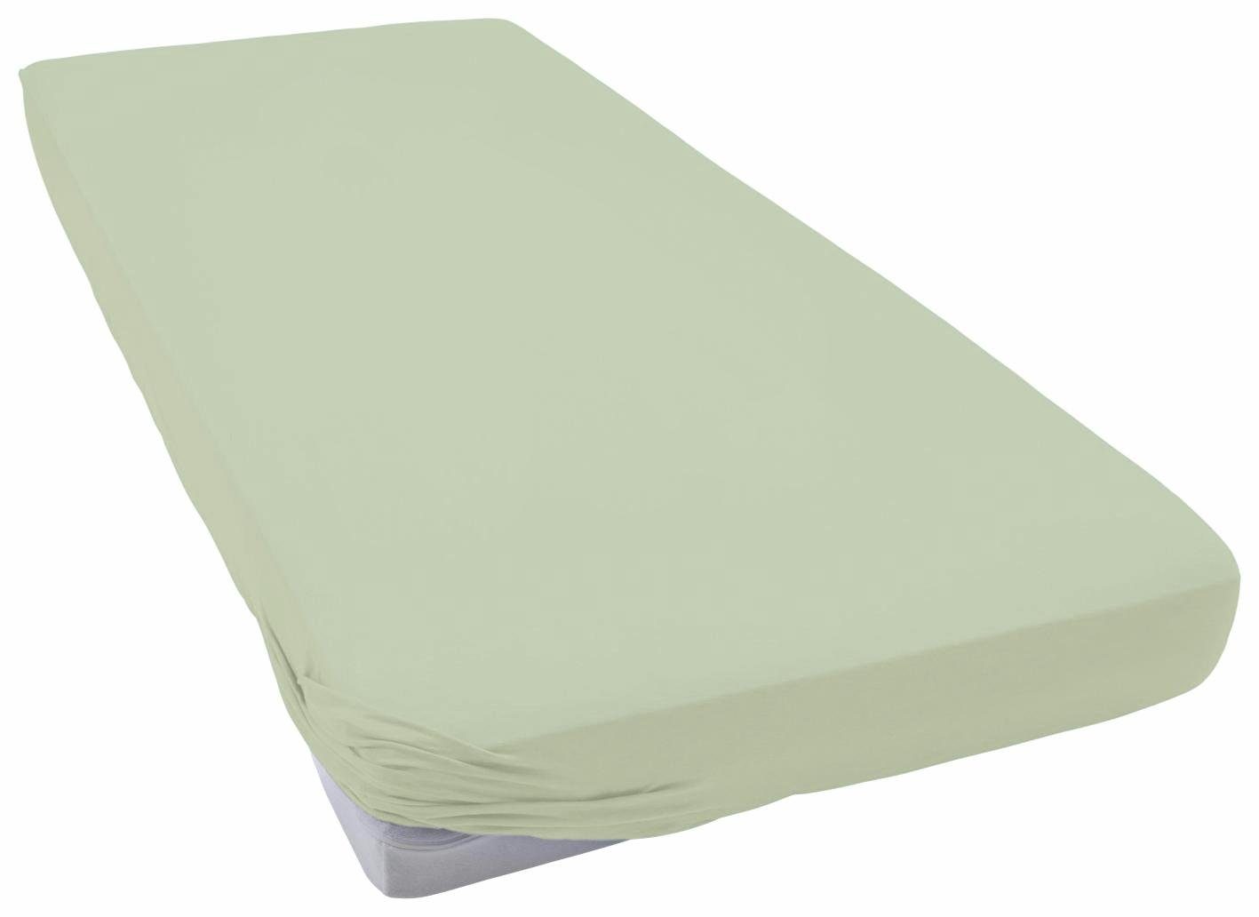 Estella Bettlaken Zwirnjersey, Jersey-Elasthan, Gummizug: rundum, (1 Stück), langlebig, temperaturausgleichend, Bettlaken, Spannbetttuch
