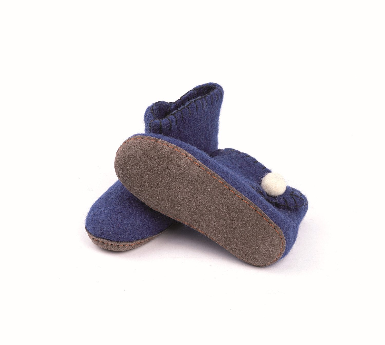 El Puente Filz-Stiefelchen "Pata", Größe 33, Handmade Plüsch Hausschuhe Handmade