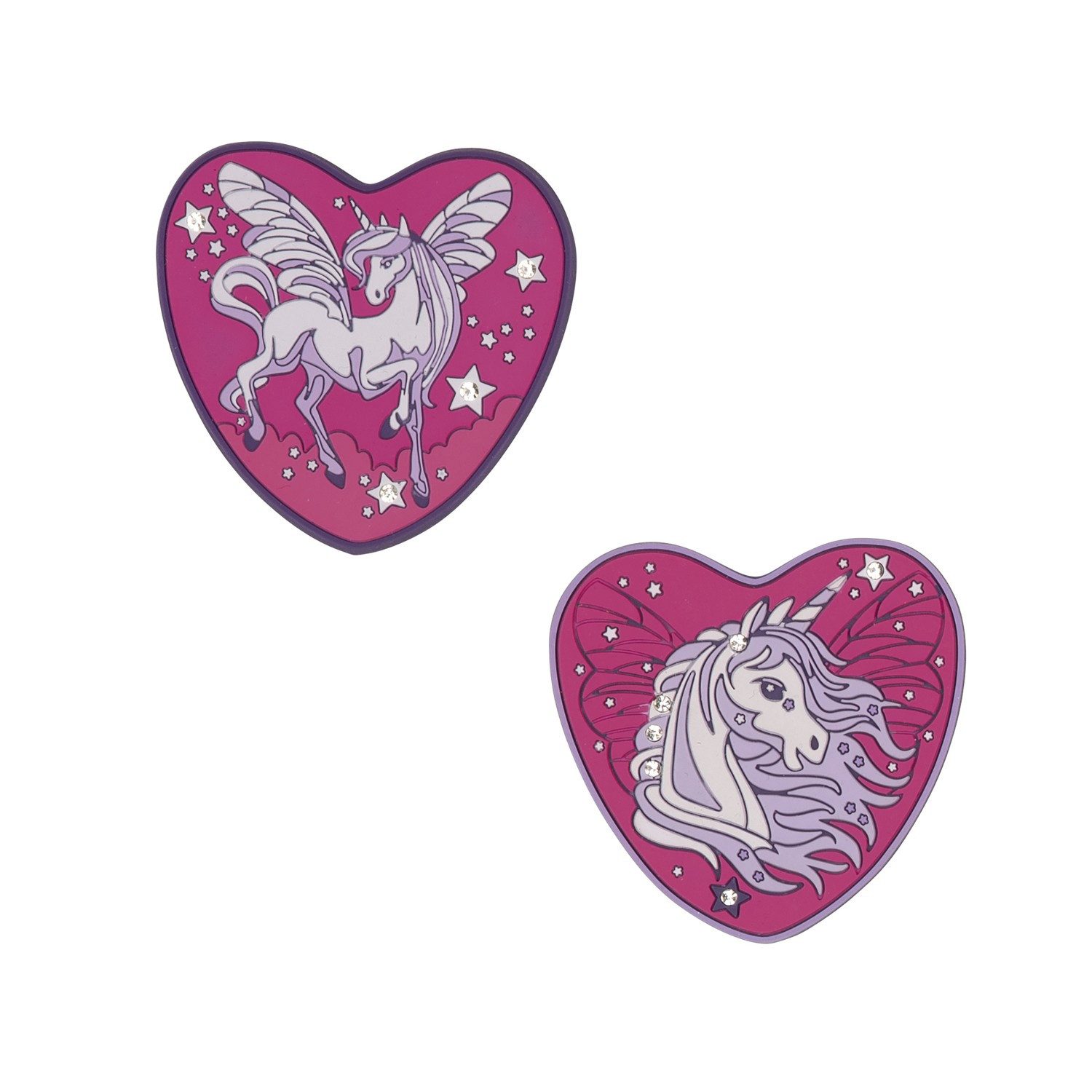 DerDieDas® Schulranzen DerDieDas Wechselbuttons, 2tlg. Purple Unicorn
