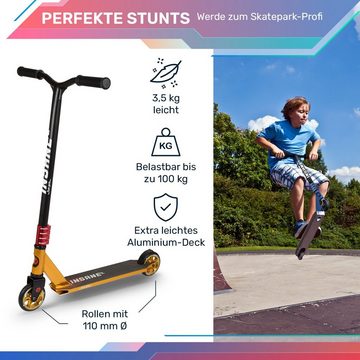 fun pro Cityroller Insane 2, Stunt Scooter Roller Kinder Erwachsene Kick Tretroller Kinderroller